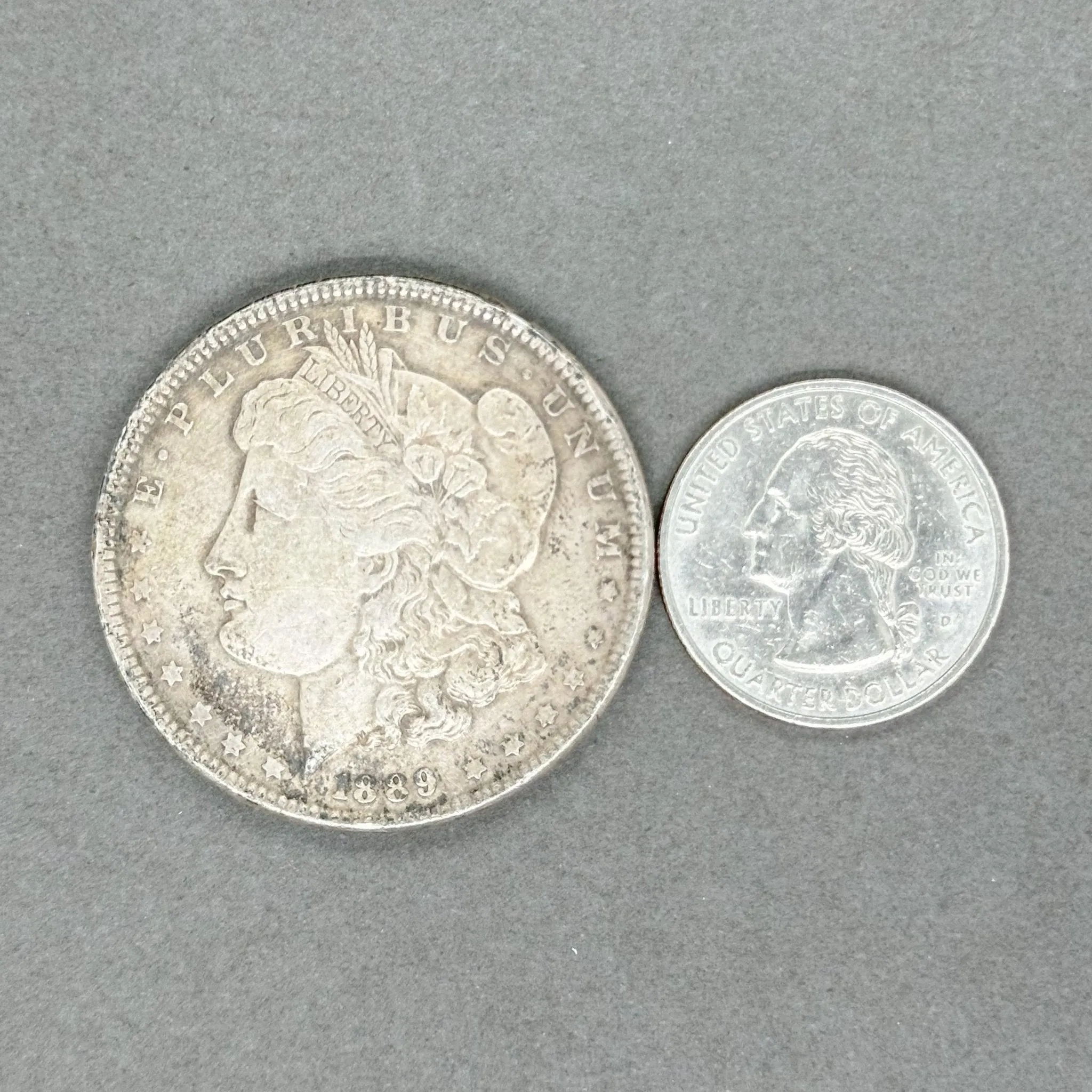 Estate 0.900 Fine Silver 1889 $1 Morgan Dollar Coin a