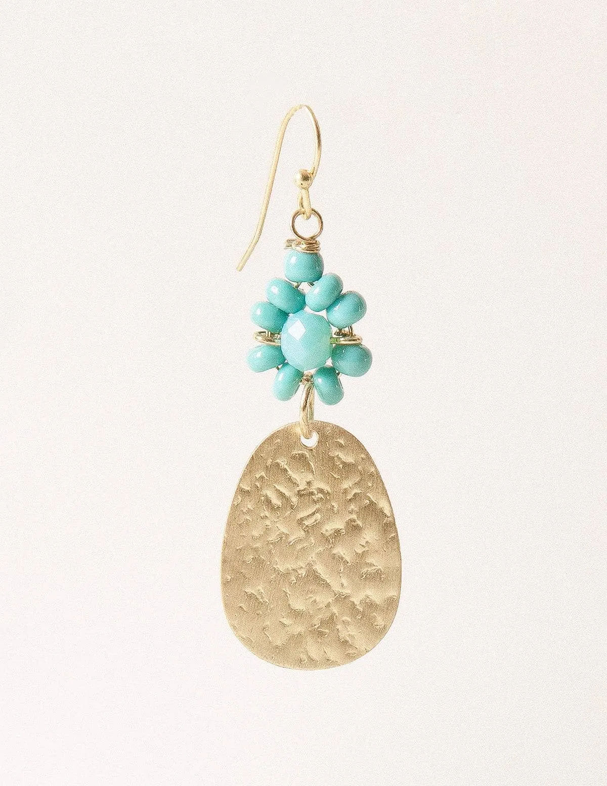 Fair Trade Beaded Brass Drop Earrings