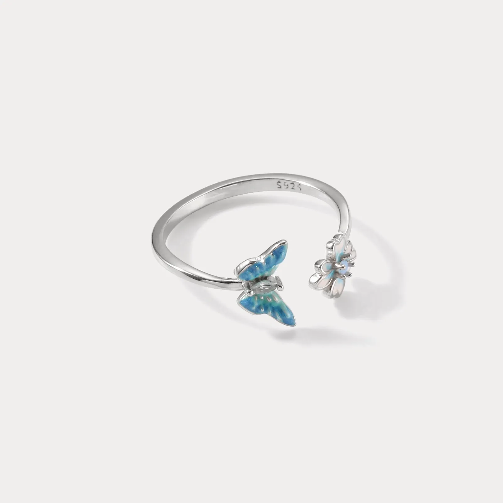 Flower Butterfly Ring