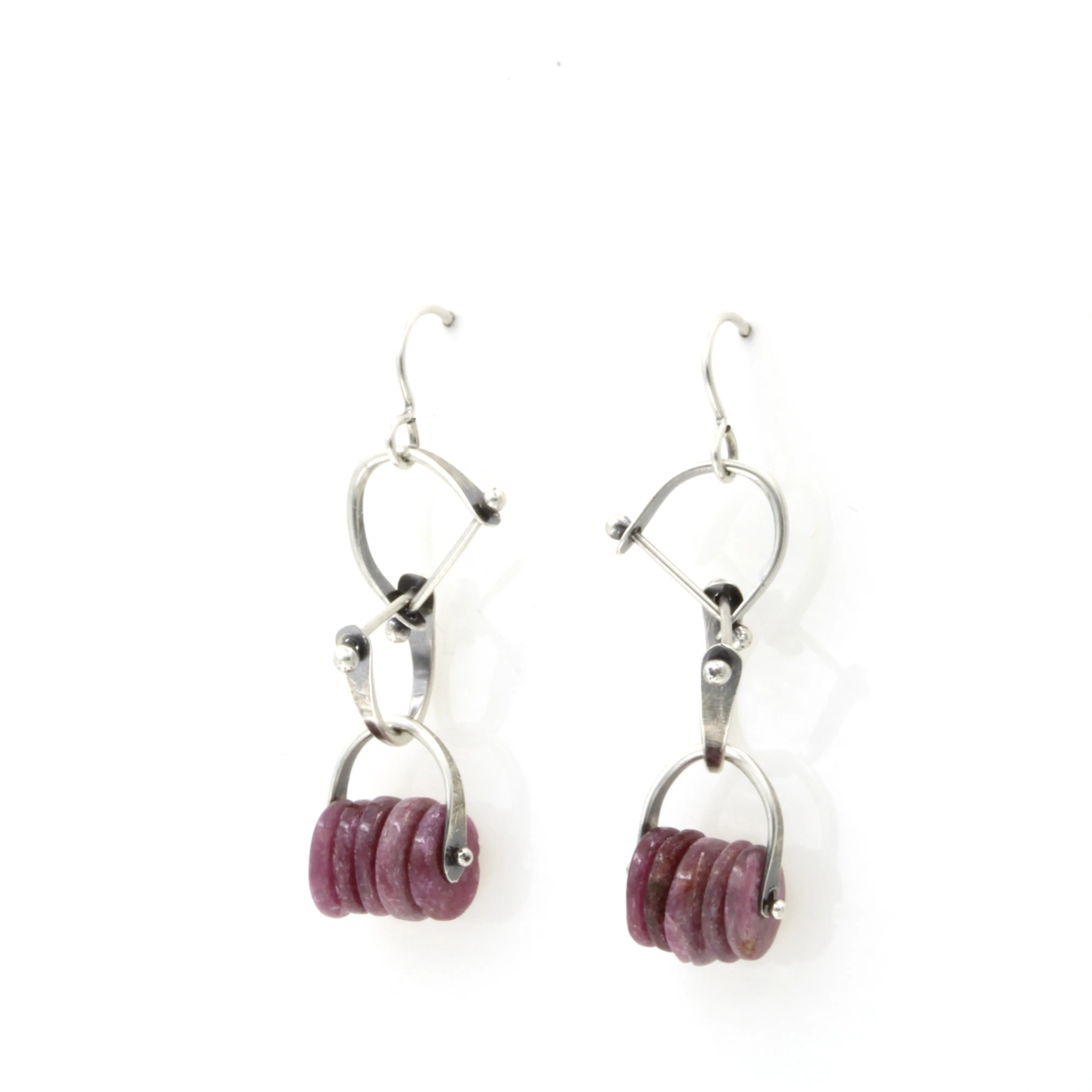 Forged Ruby Earrings