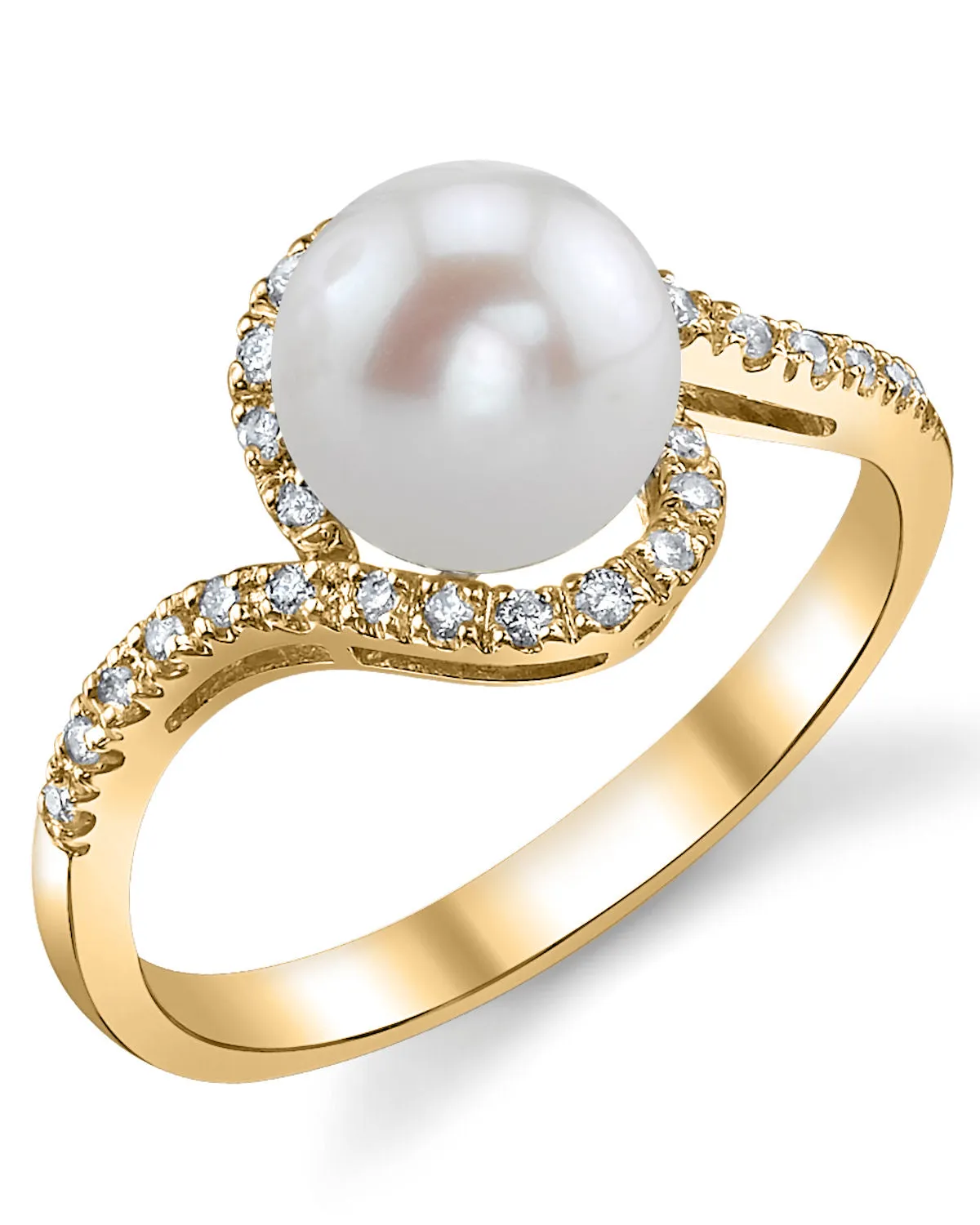 Freshwater Pearl & Diamond Lyanna Ring