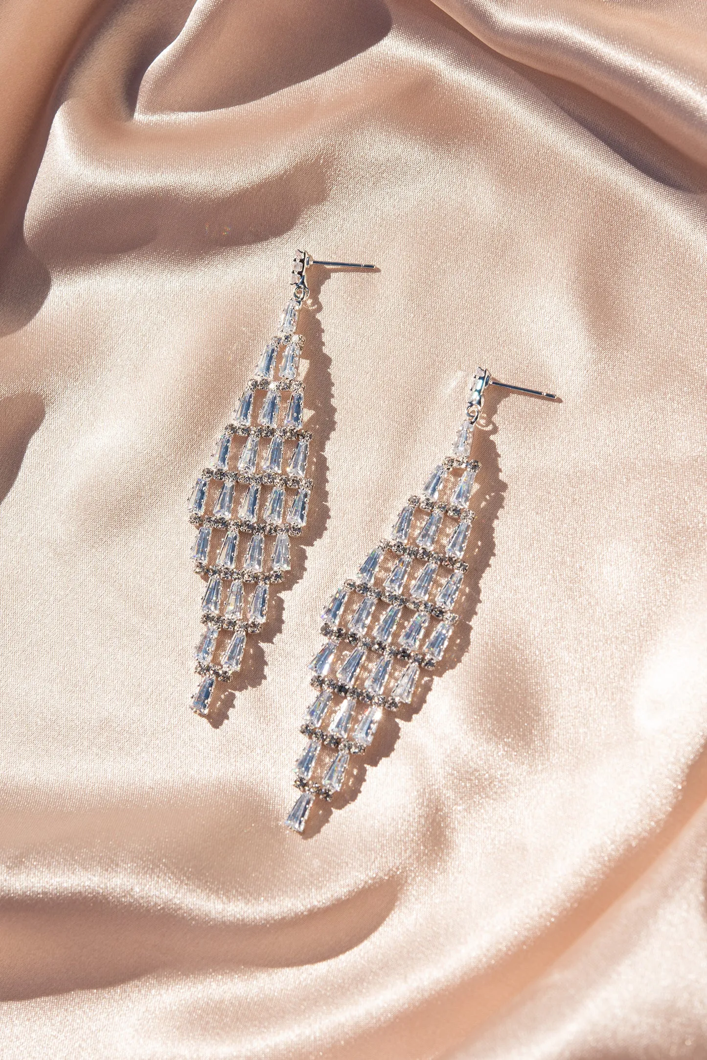 Gala Rhinestone Drop Post Earrings