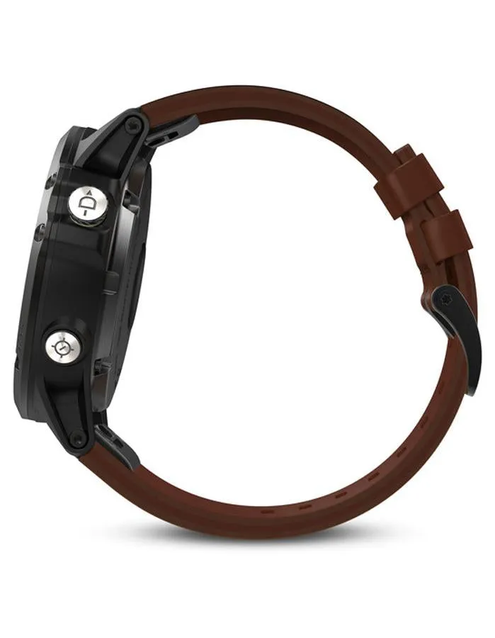 Garmin D2 Charlie Smart Aviation Watch - Titanium - Brown Leather Strap