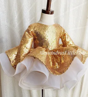 Gold Glam Couture Cupcake dress