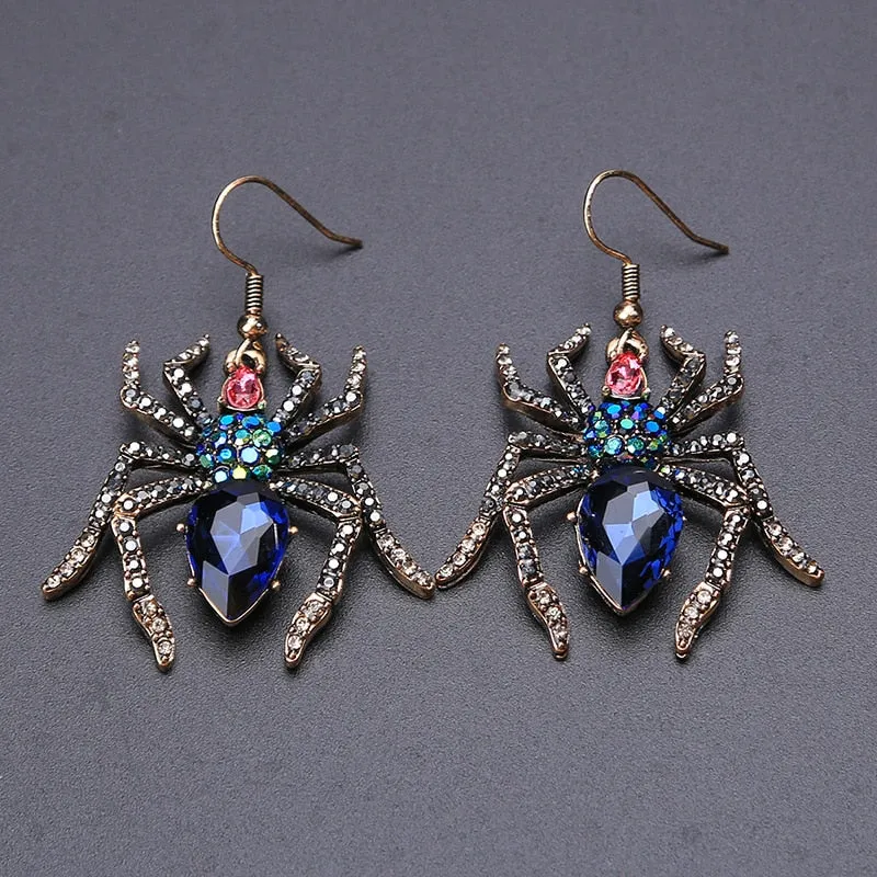 Halloween Earrings Spider Drop Earrings for Women 3D Animal Dangle Earrings Jewelry