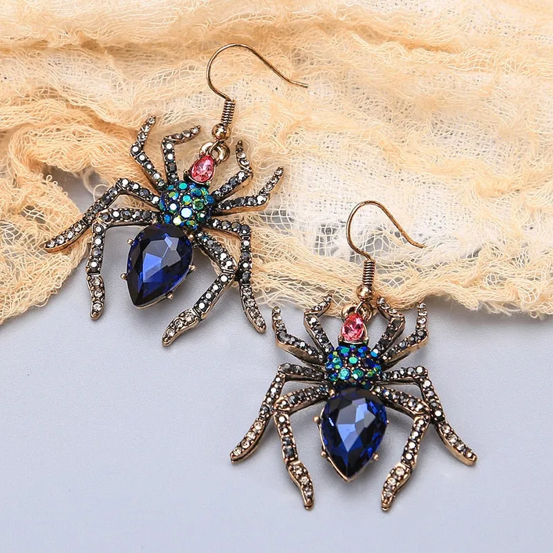 Halloween Earrings Spider Drop Earrings for Women 3D Animal Dangle Earrings Jewelry