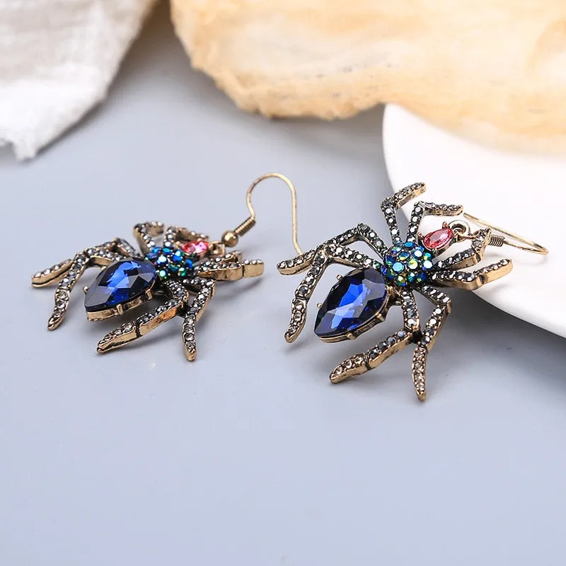 Halloween Earrings Spider Drop Earrings for Women 3D Animal Dangle Earrings Jewelry