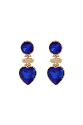 HEART OF THE OCEAN EARRINGS BLUE