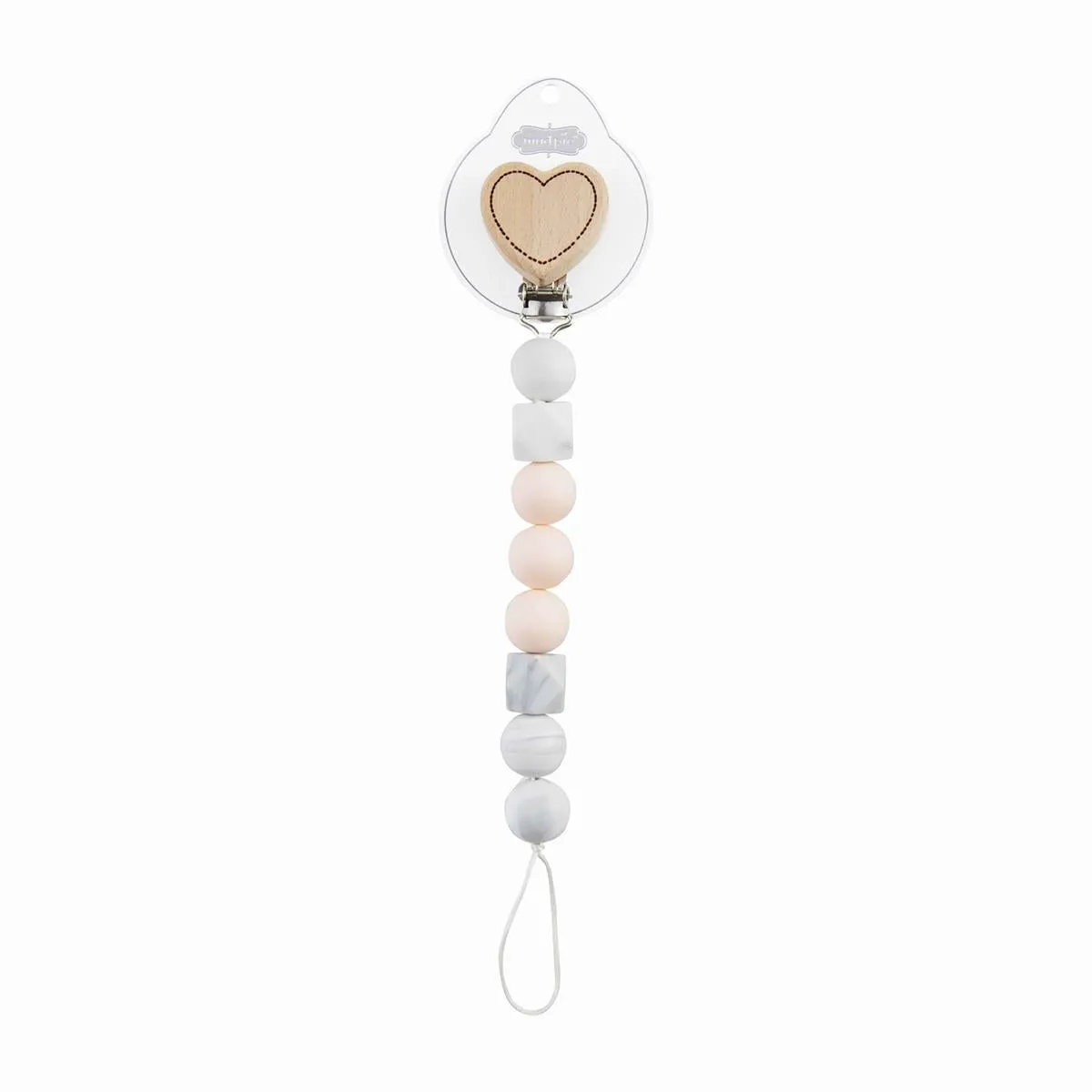 Heart Wood & Silicone Pacy Clip