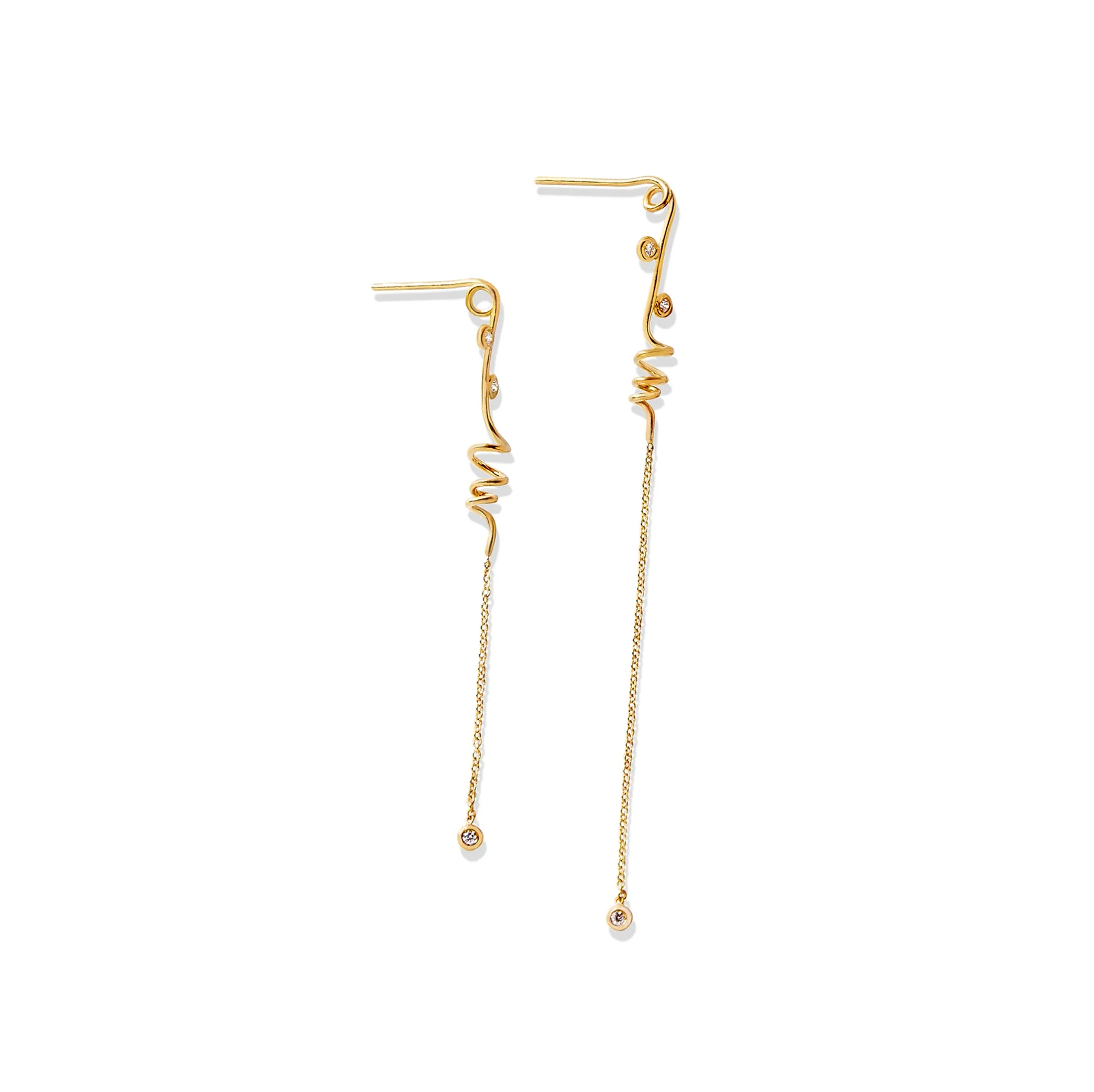 Helix Spiral Drop Earrings