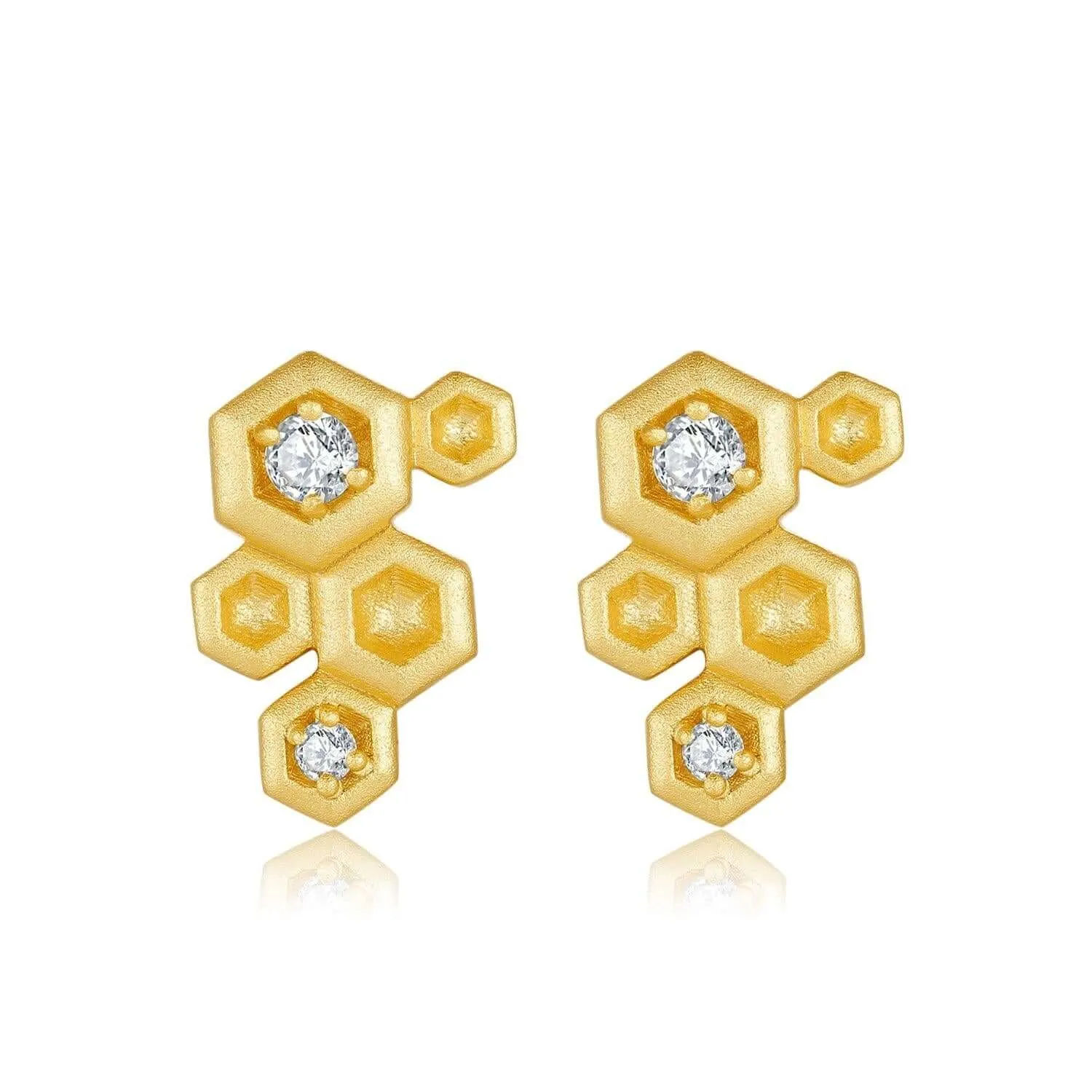 Honeycomb With Honey Ring Earrings Necklaces Bracelet Jewelry Sets designed by LifeWithMaK