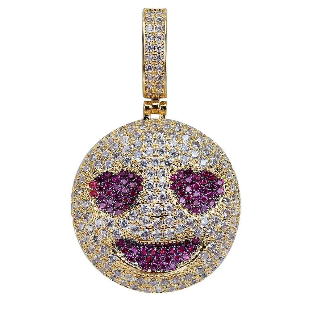 Iced Love Smiley Pendant