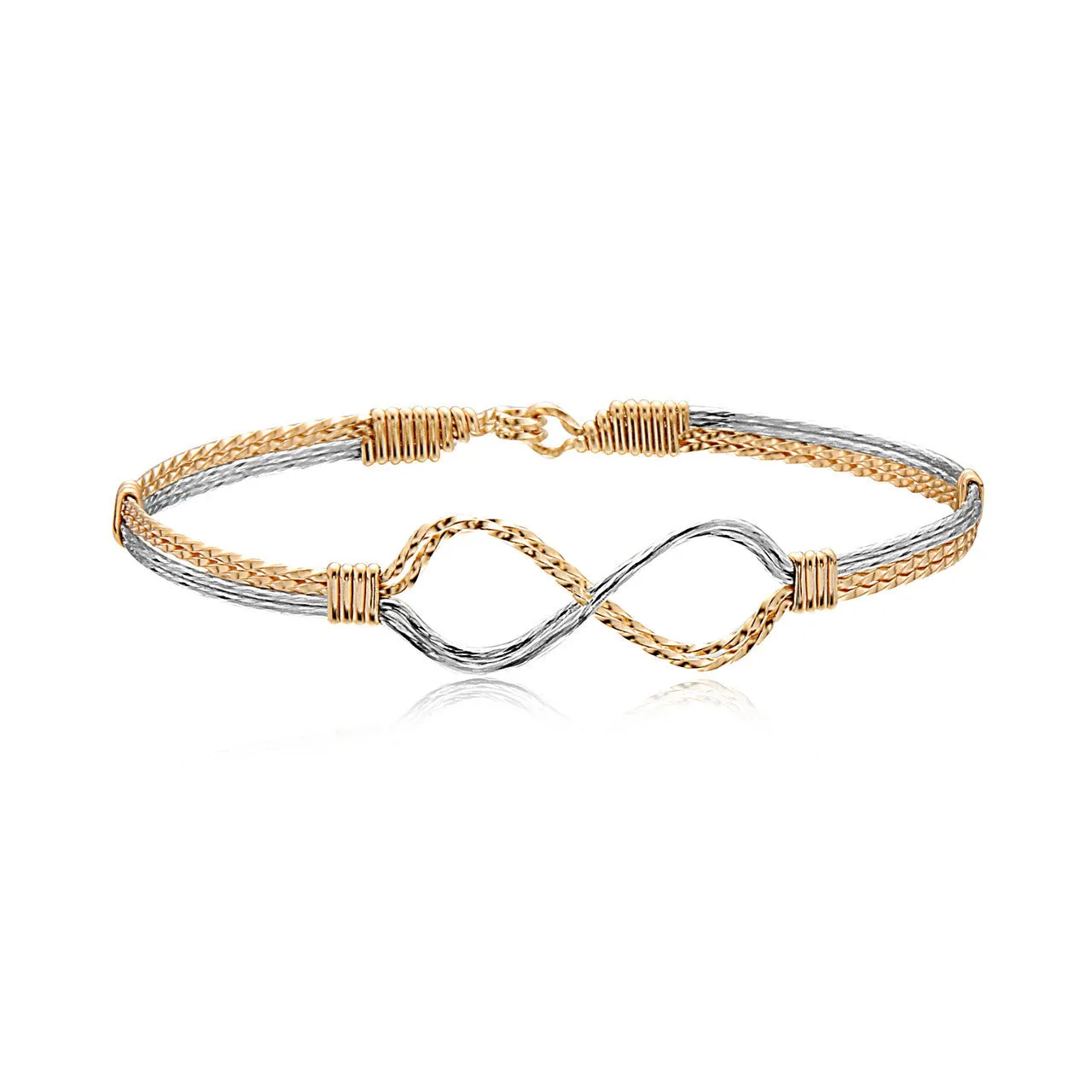 Infinity 14K Gold Artist Wire and Silver Bracelet