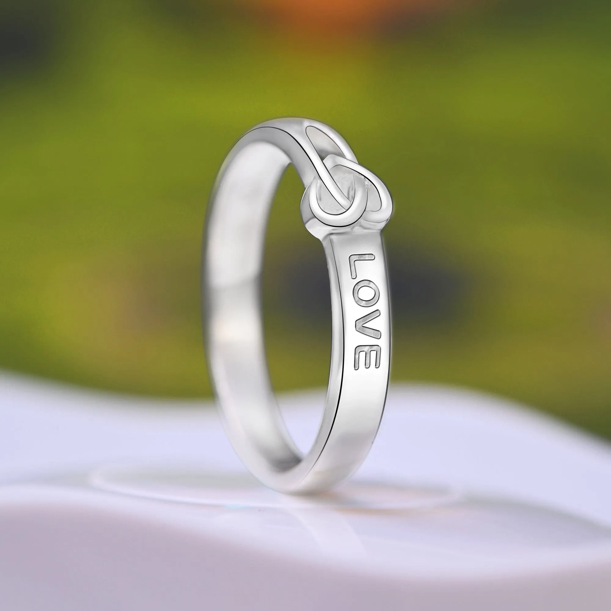 Infinity Love Knot Silver Promise Rings for Her