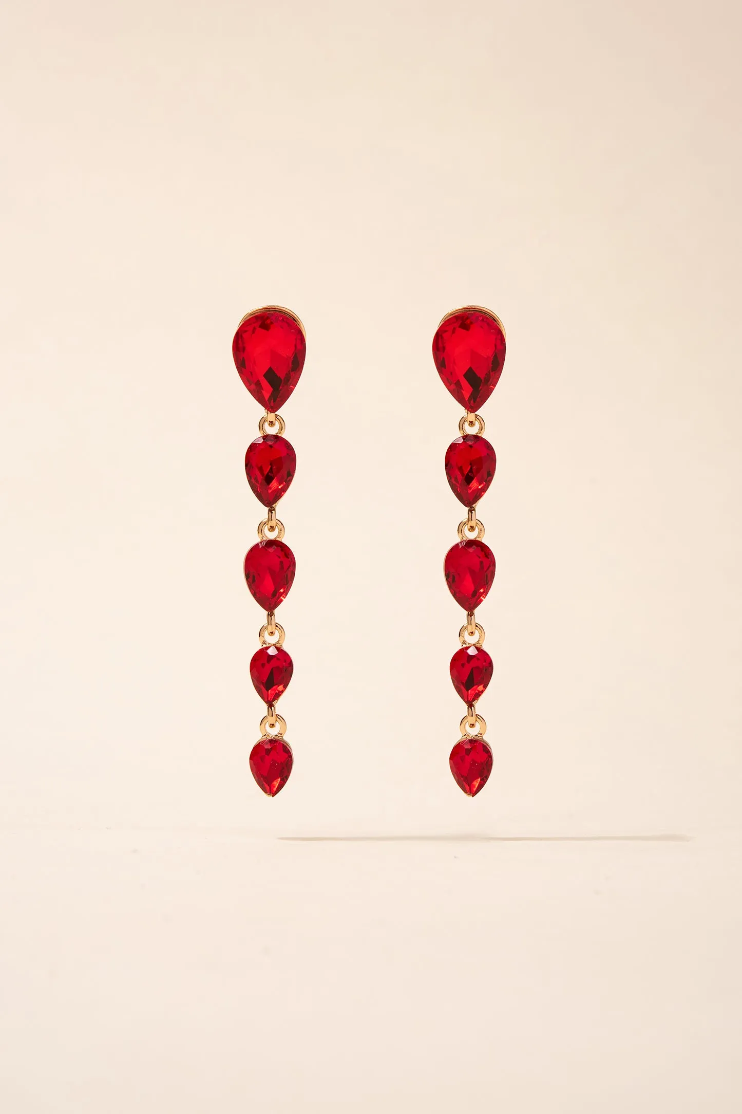 Isla Teardrop 5-Tiered Drop Earrings