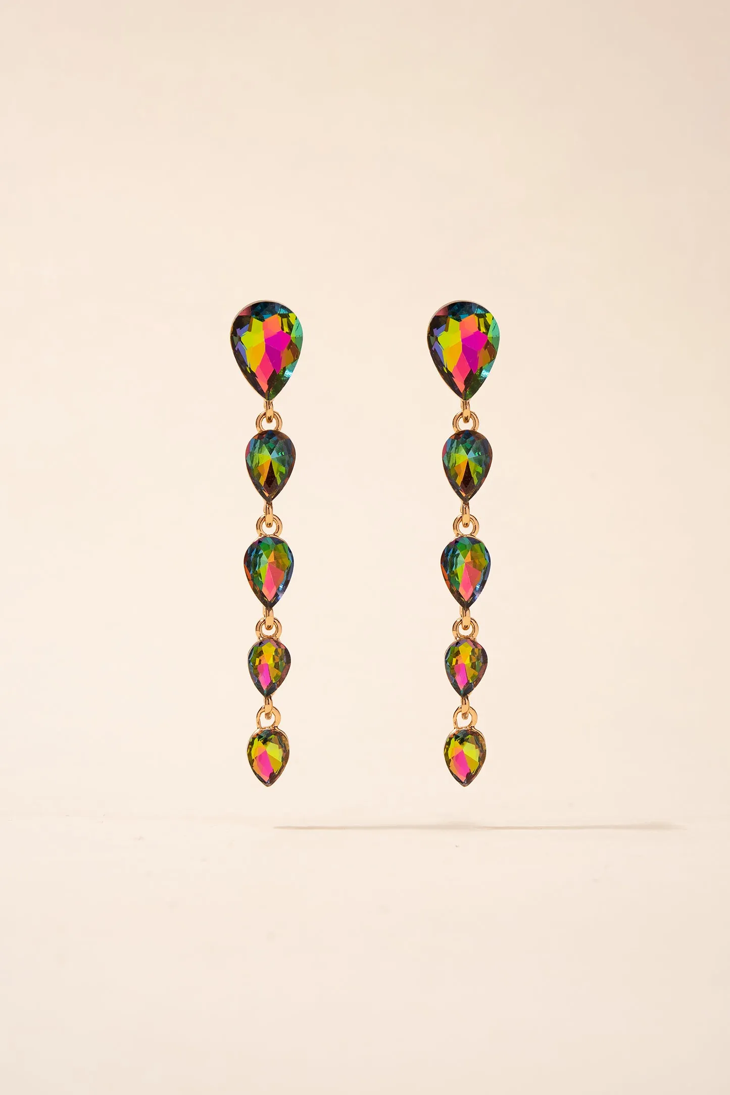 Isla Teardrop 5-Tiered Drop Earrings