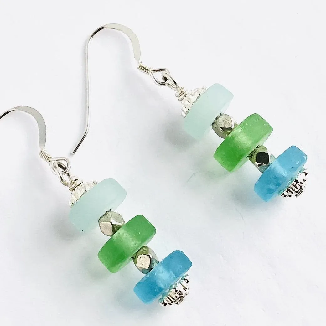 Island Breeze  Sea Glass Earrings