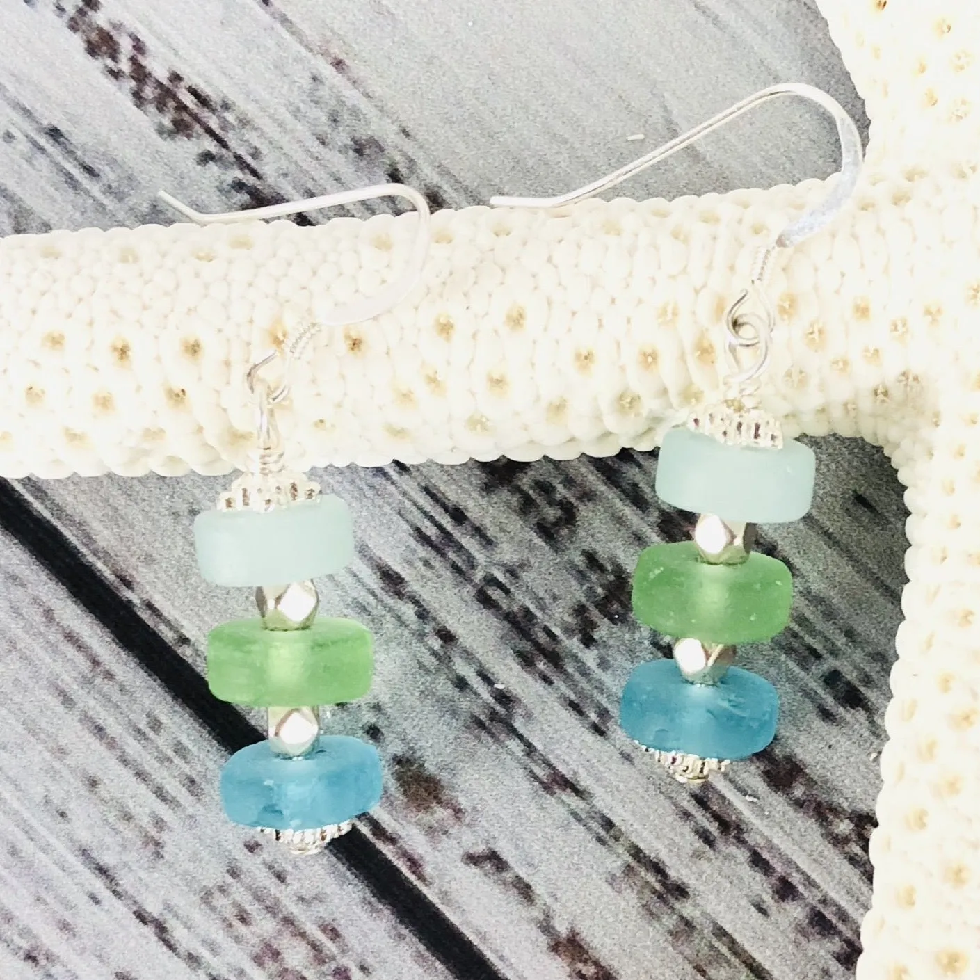 Island Breeze  Sea Glass Earrings