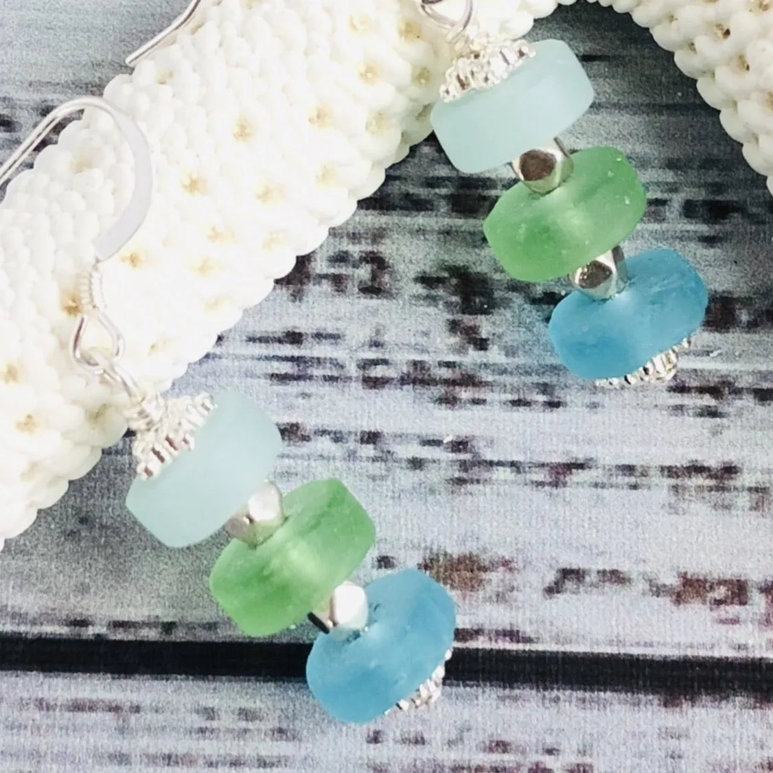 Island Breeze  Sea Glass Earrings