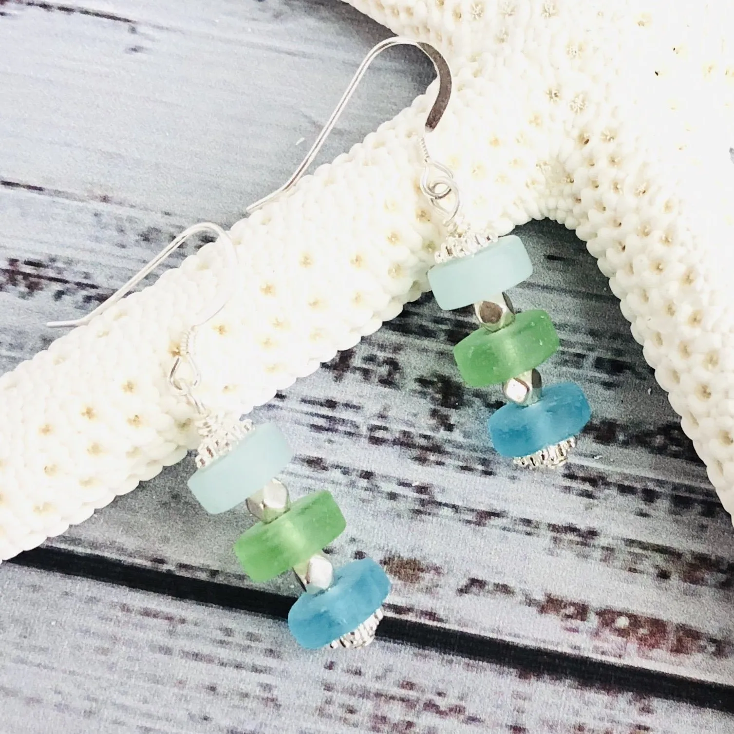 Island Breeze  Sea Glass Earrings