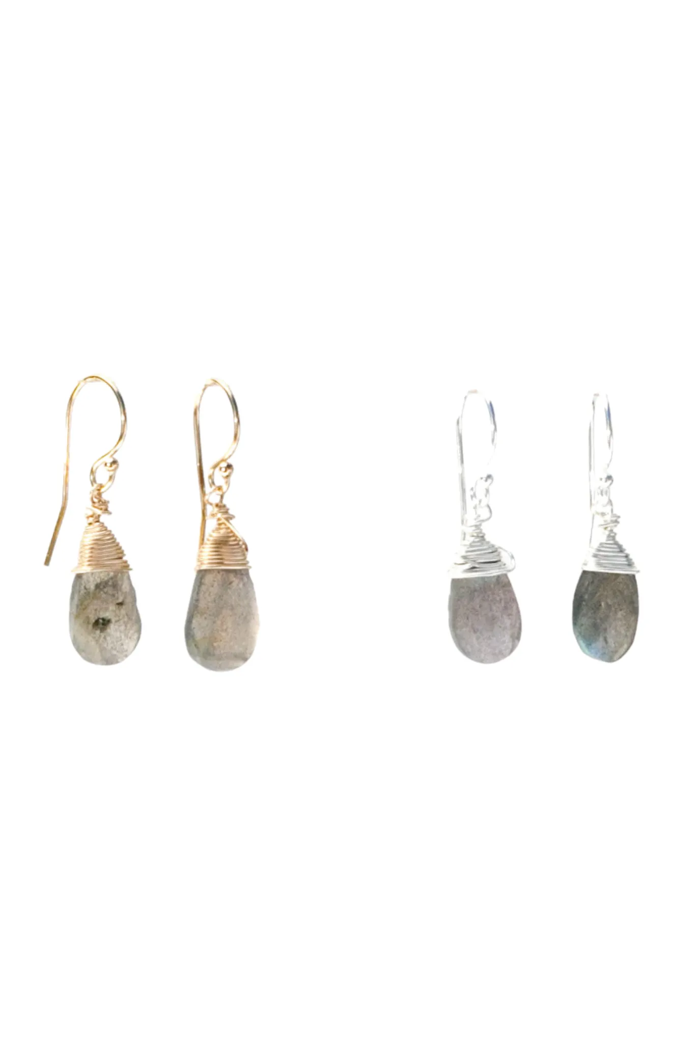 Jill Short Drop Earrings in Labradorite