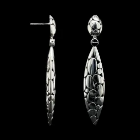 John Hardy Sterling Silver Estate Oval Kali Drop Earrings