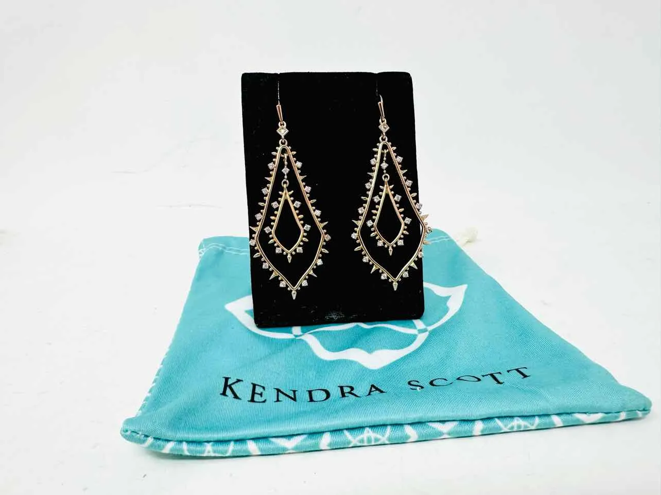 Kendra Scott Rose Gold Drop Jeweled Jewelry Earrings