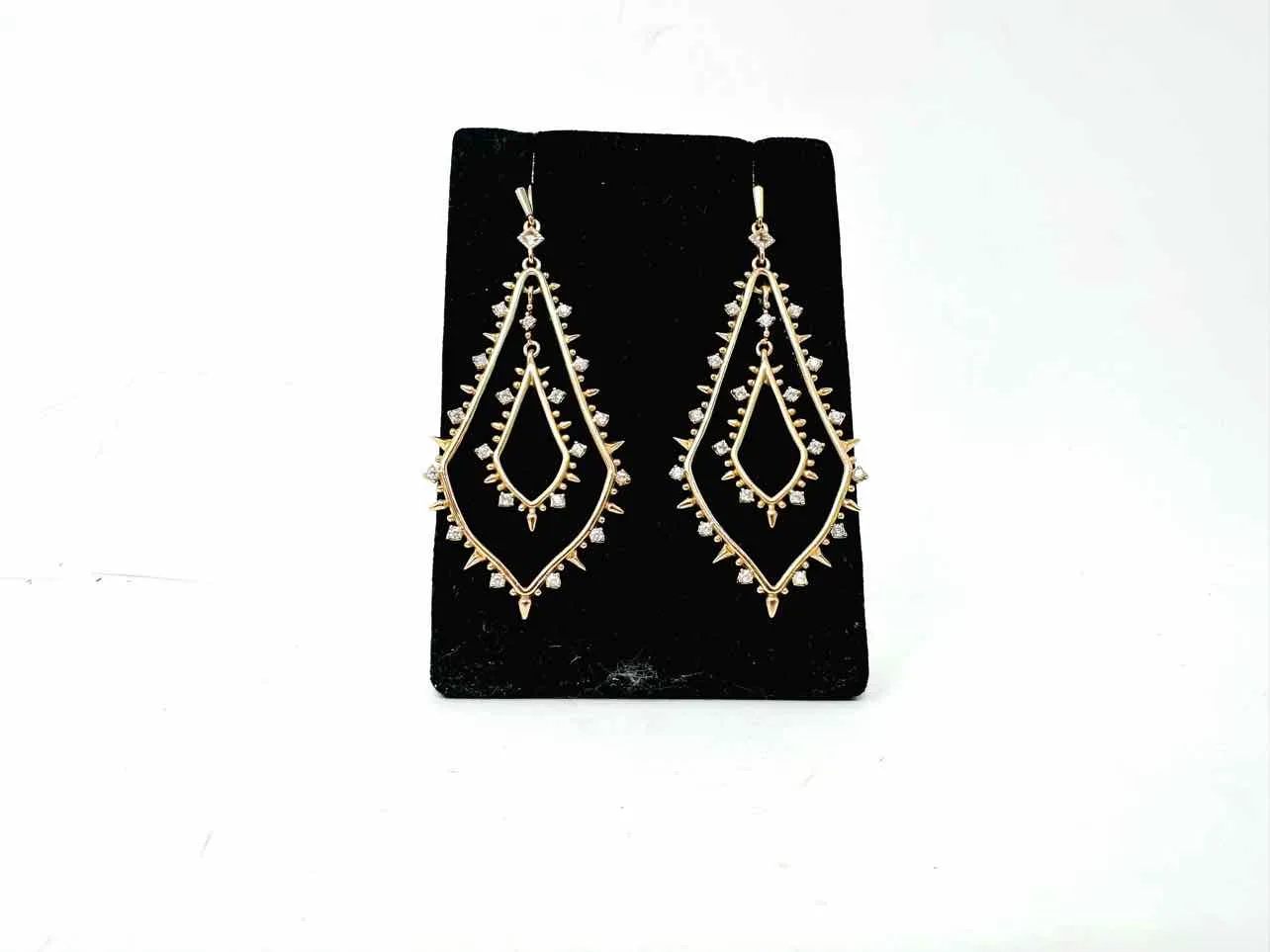 Kendra Scott Rose Gold Drop Jeweled Jewelry Earrings