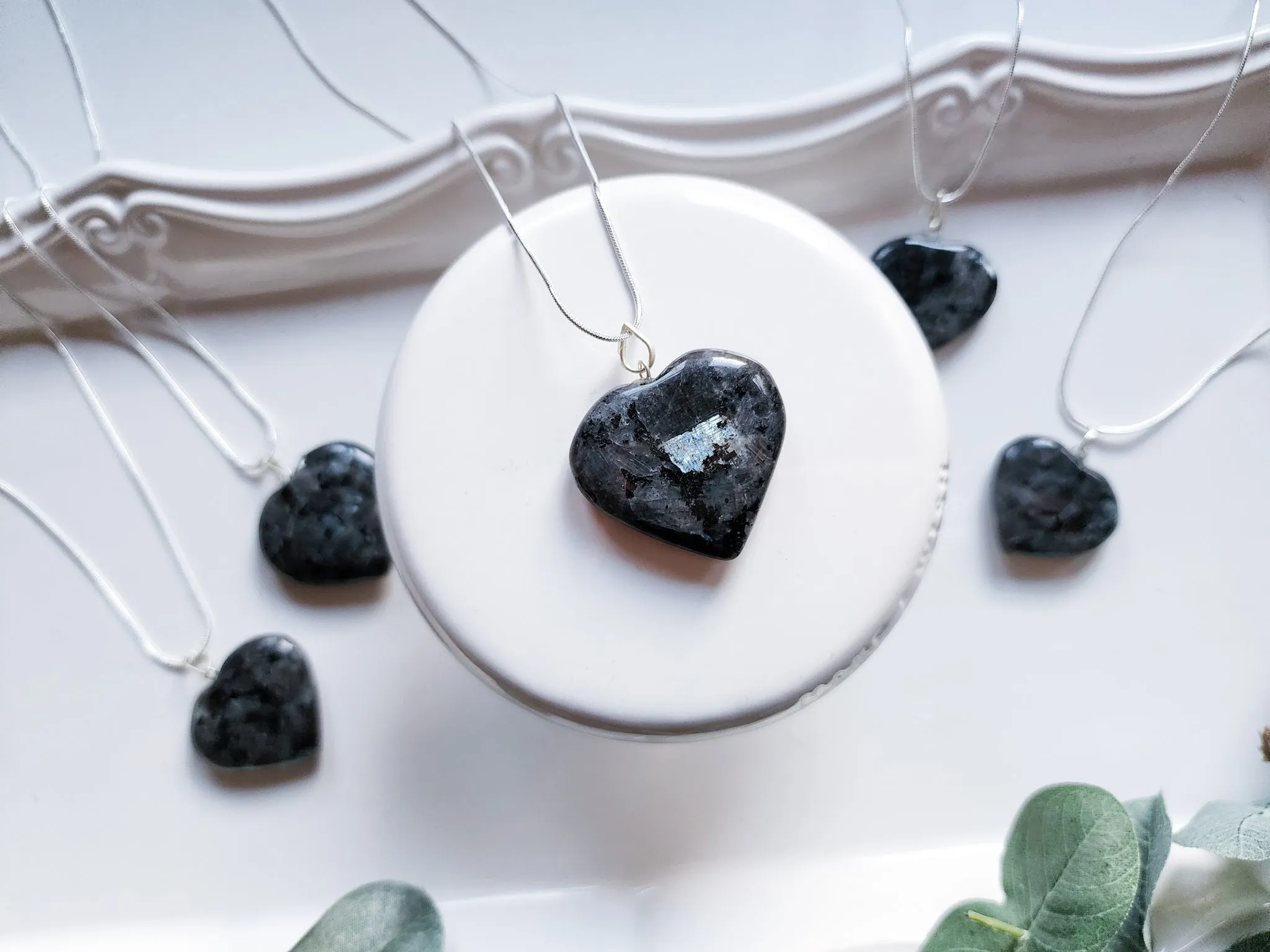 Larvikite Heart Necklace