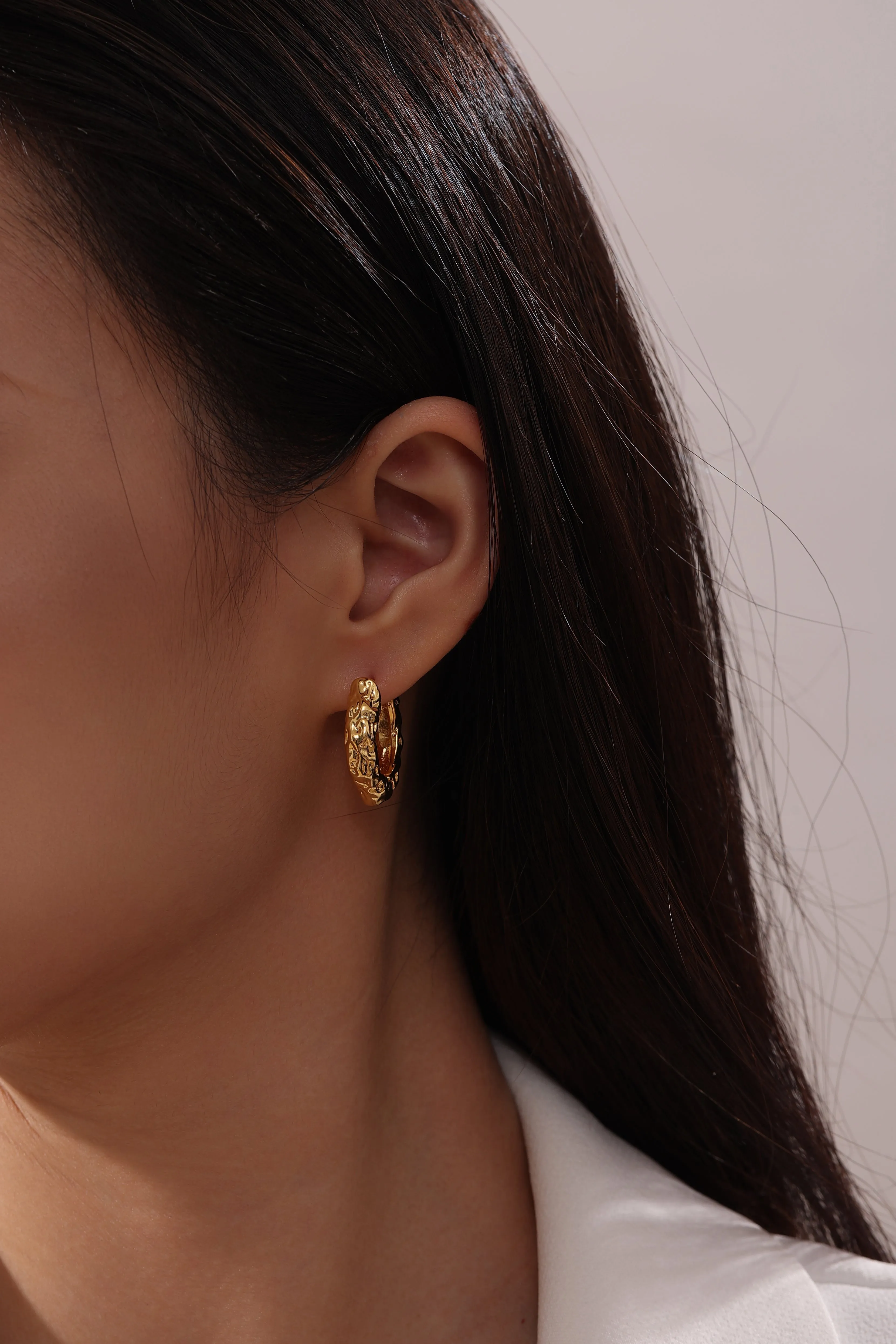 Lava Ear Hoop Earrings