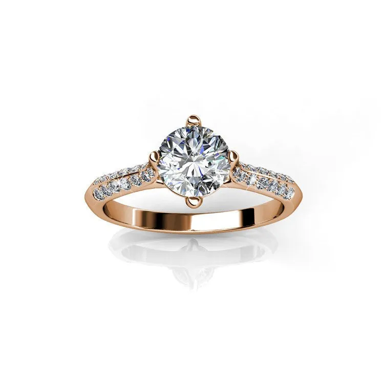 Leona Fate 18k Rose Gold Swarovski Ring