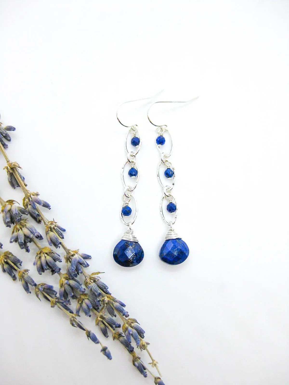 Lilac: Lapis Earrings - e724