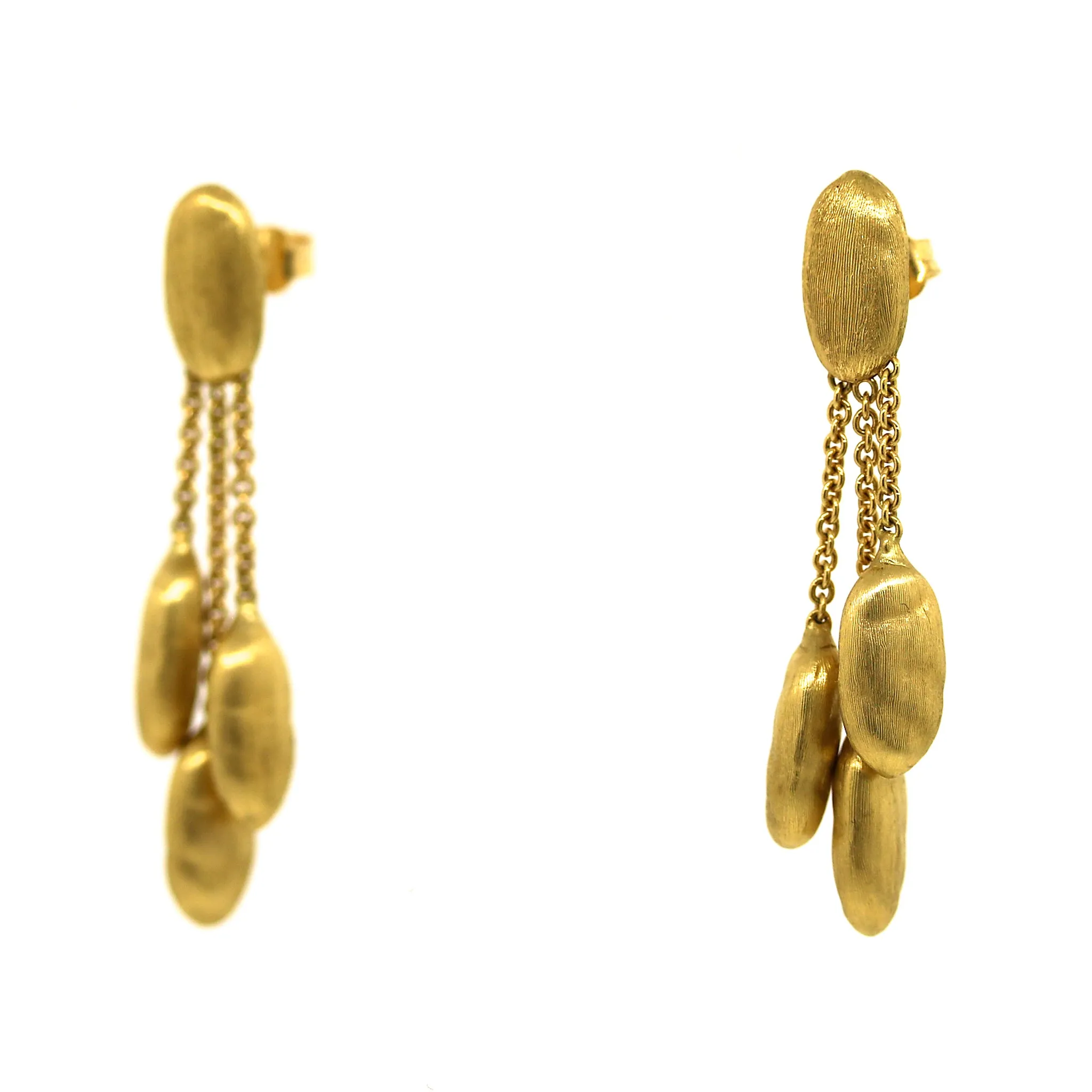 Marco Bicego 3 Strands 18kt Yellow Gold Drop Earrings