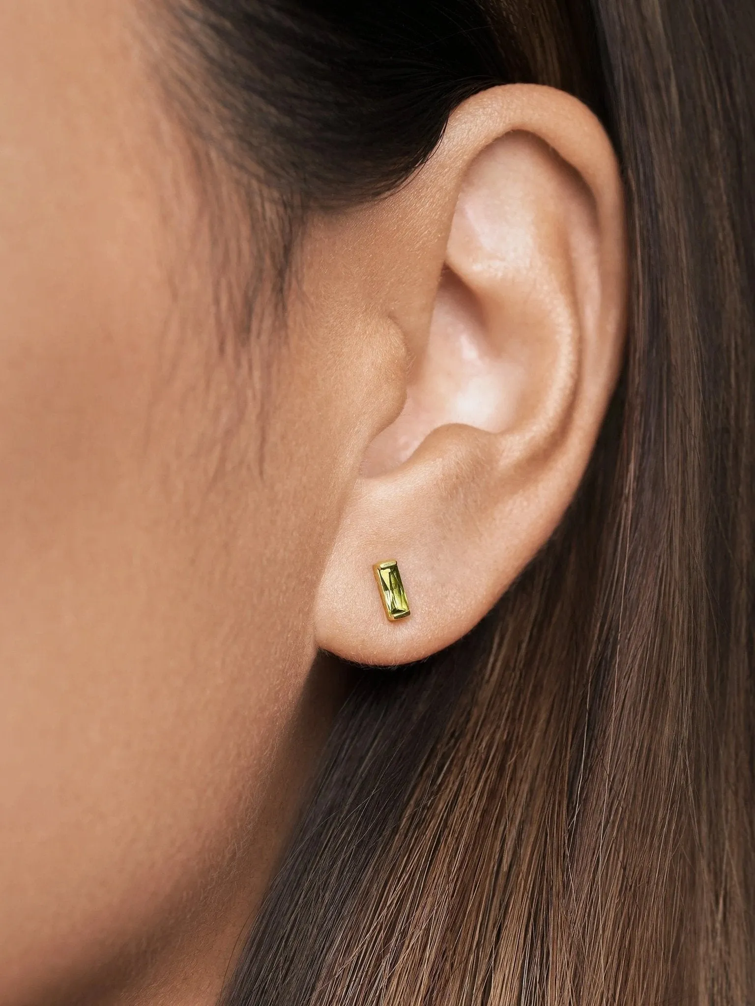 Mini Gem Stud Earring