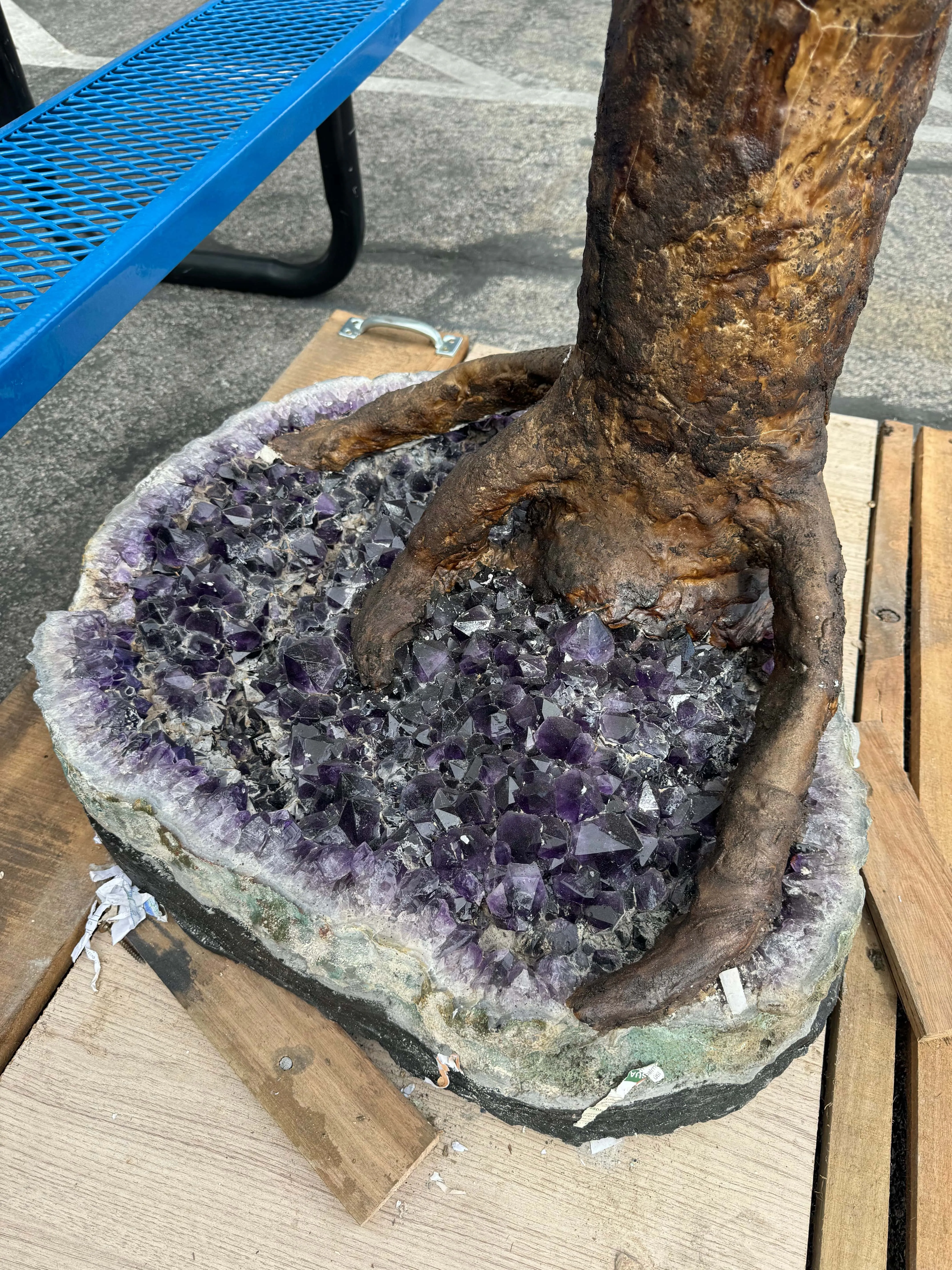 Multi Gemstone Amethyst Geode Tree from Brazil - 65