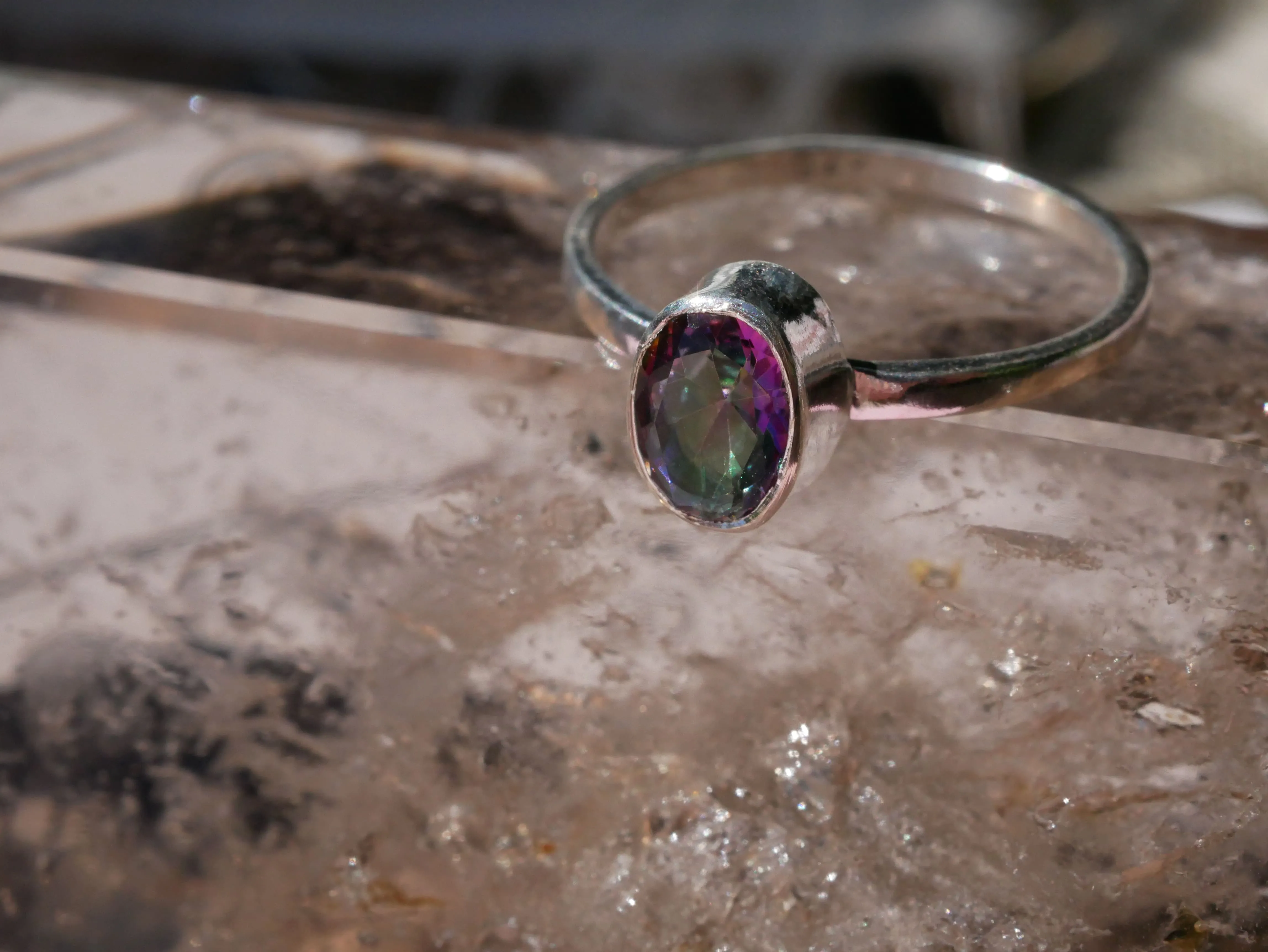 Mystic Topaz Akoni Ring - XSmall Oval