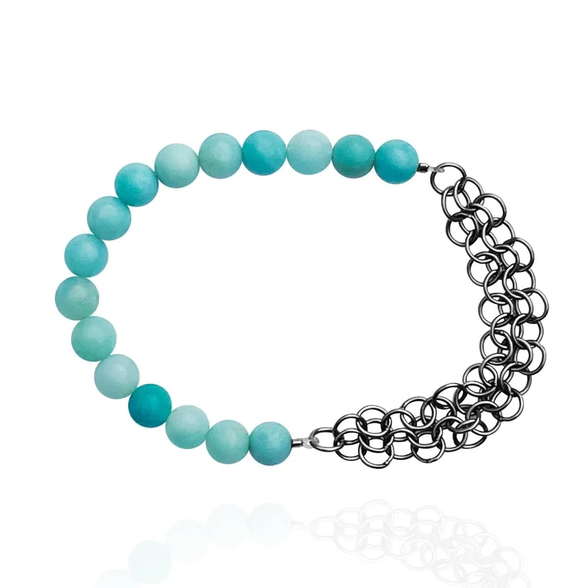 Neptunic SharkSuit Bracelet with Amazonite - Sustainable Fashion for Ocean Lovers