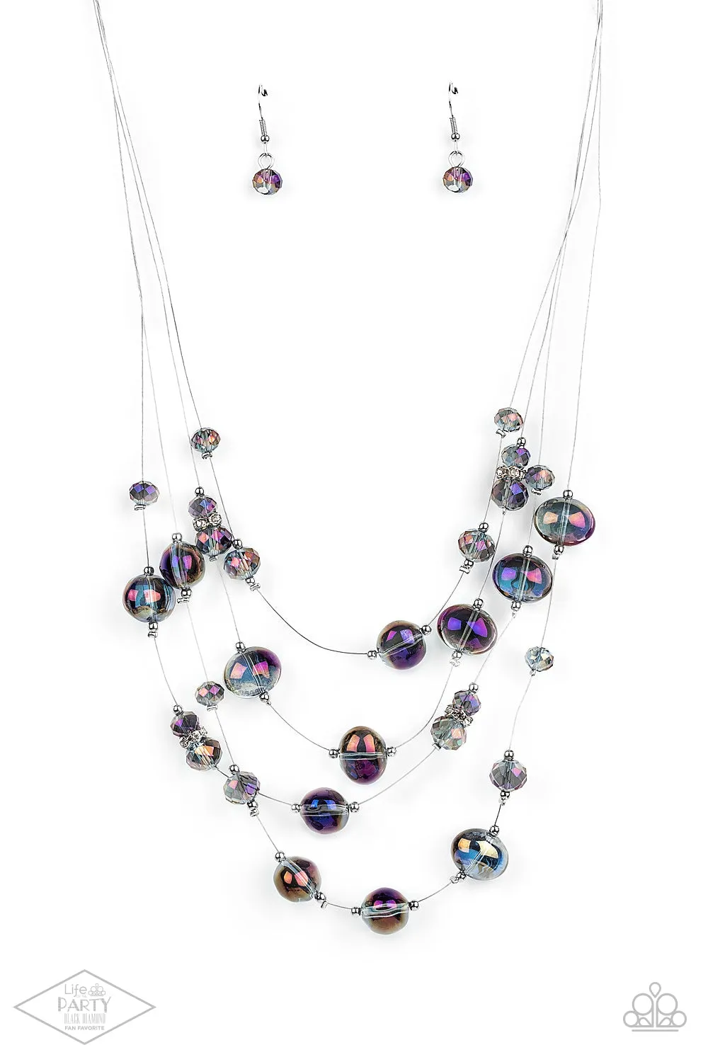 Paparazzi Cosmic Real Estate - Multi Oil Spill Necklace