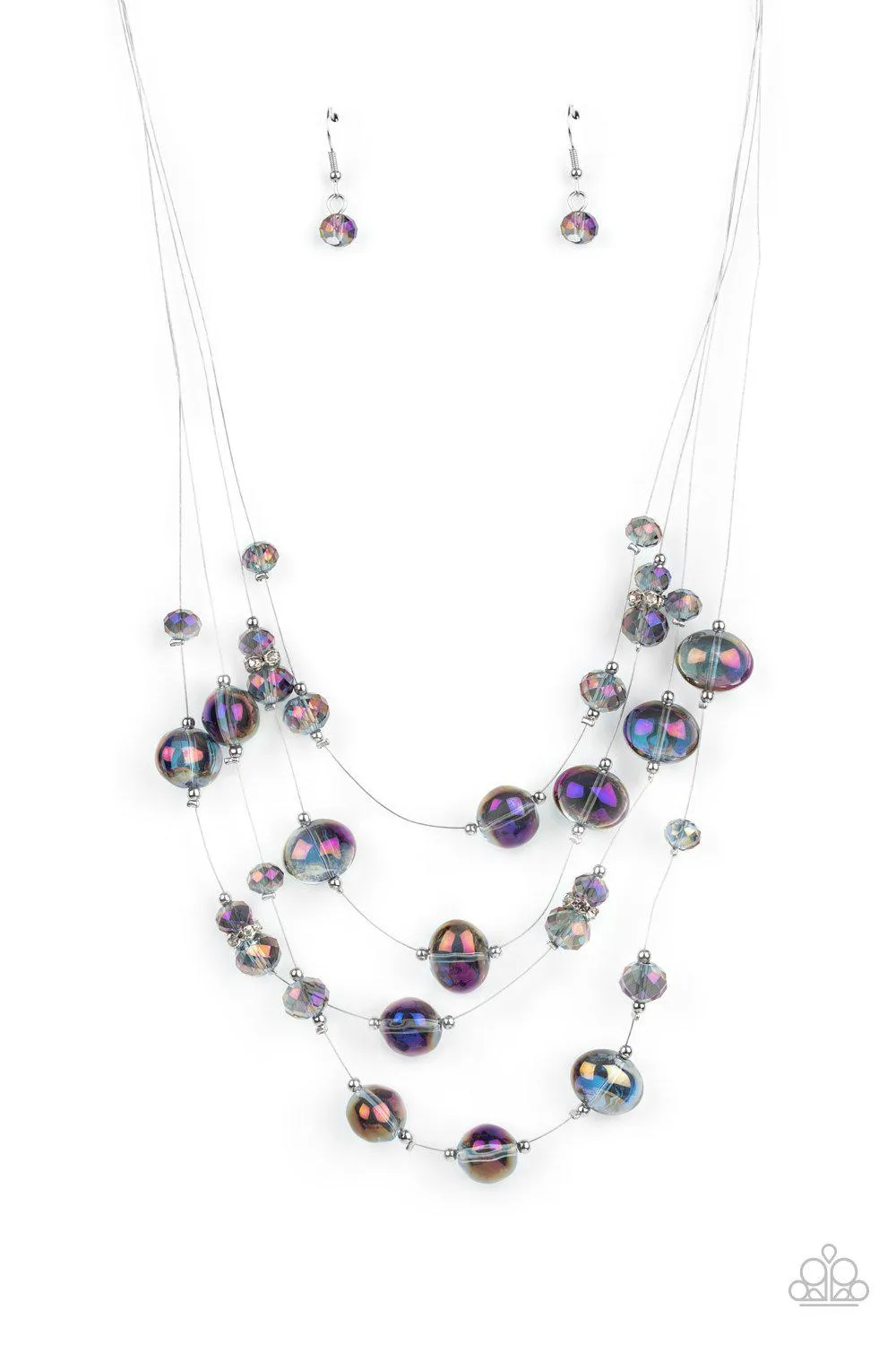 Paparazzi Cosmic Real Estate - Multi Oil Spill Necklace