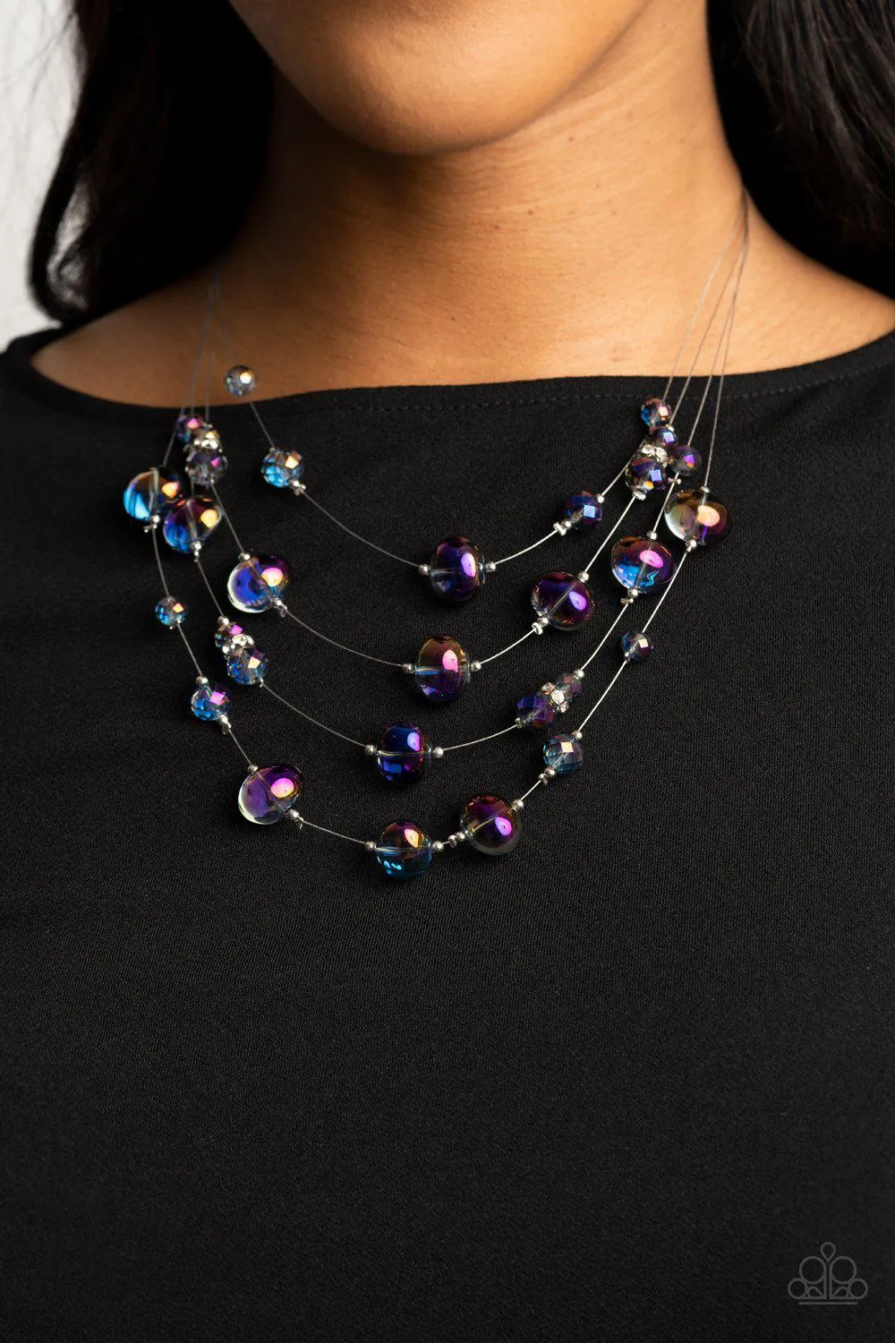 Paparazzi Cosmic Real Estate - Multi Oil Spill Necklace