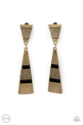 Paparazzi Safari Seeker - Brass Earrings