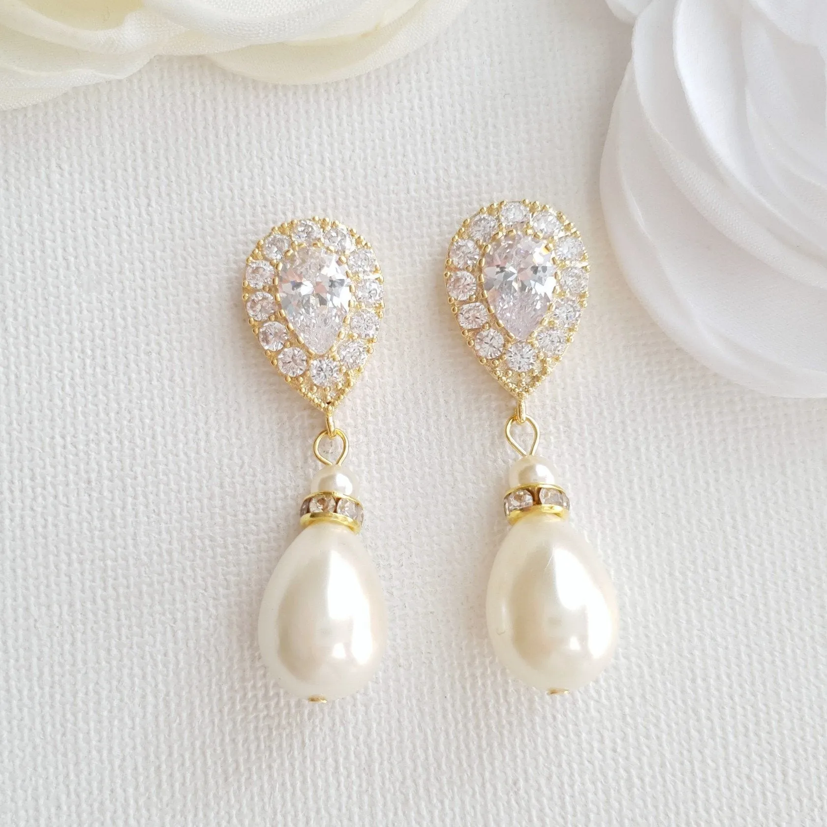 Pearl Drop Earrings- Penelope