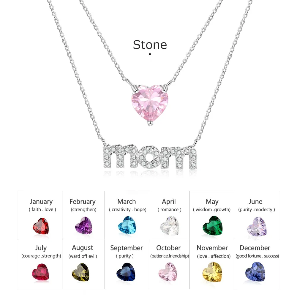 Personalized Layered Necklaces & Pendants With Zirconia