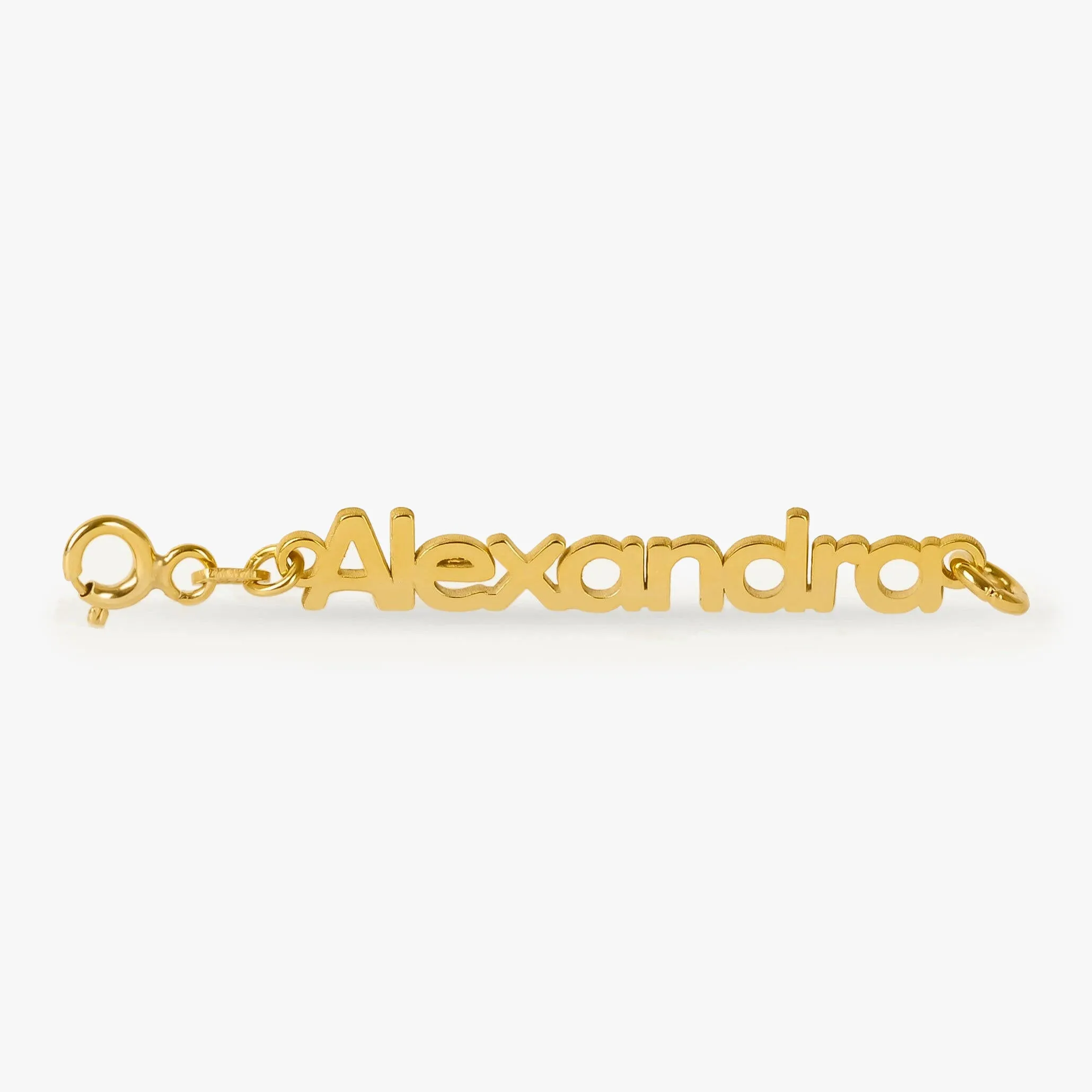 Personalized Name Tag Necklace Extender | 14K Solid Gold