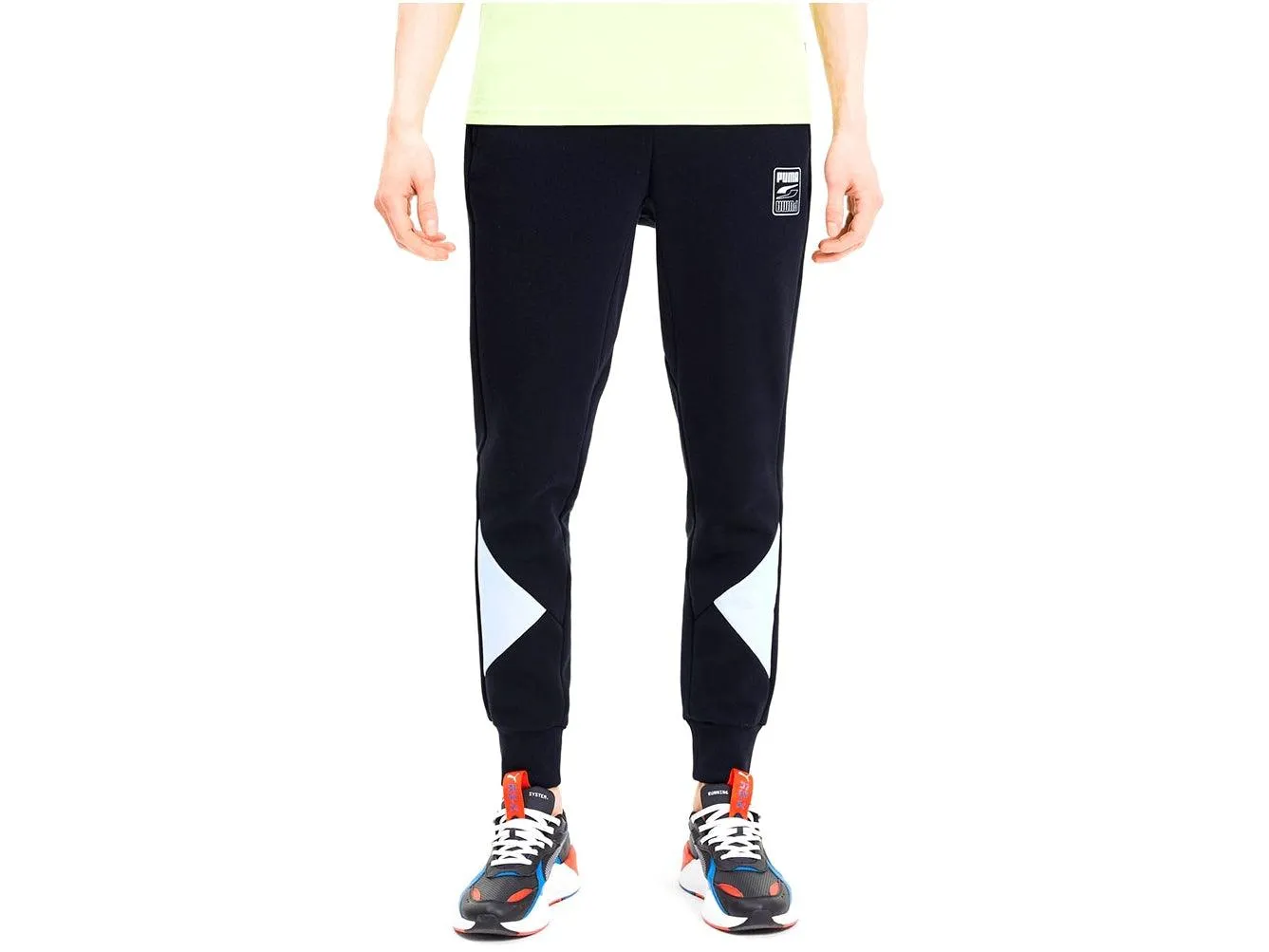 PUMA Rebel Panta Block Pantalone Uomo Tuta Black 583499 01