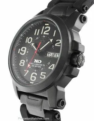 Reactor Atom Never Dark Mens Watch - Black Dial and Strap - Black Nitride Case