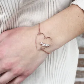 Rose Gold Heart Bracelet