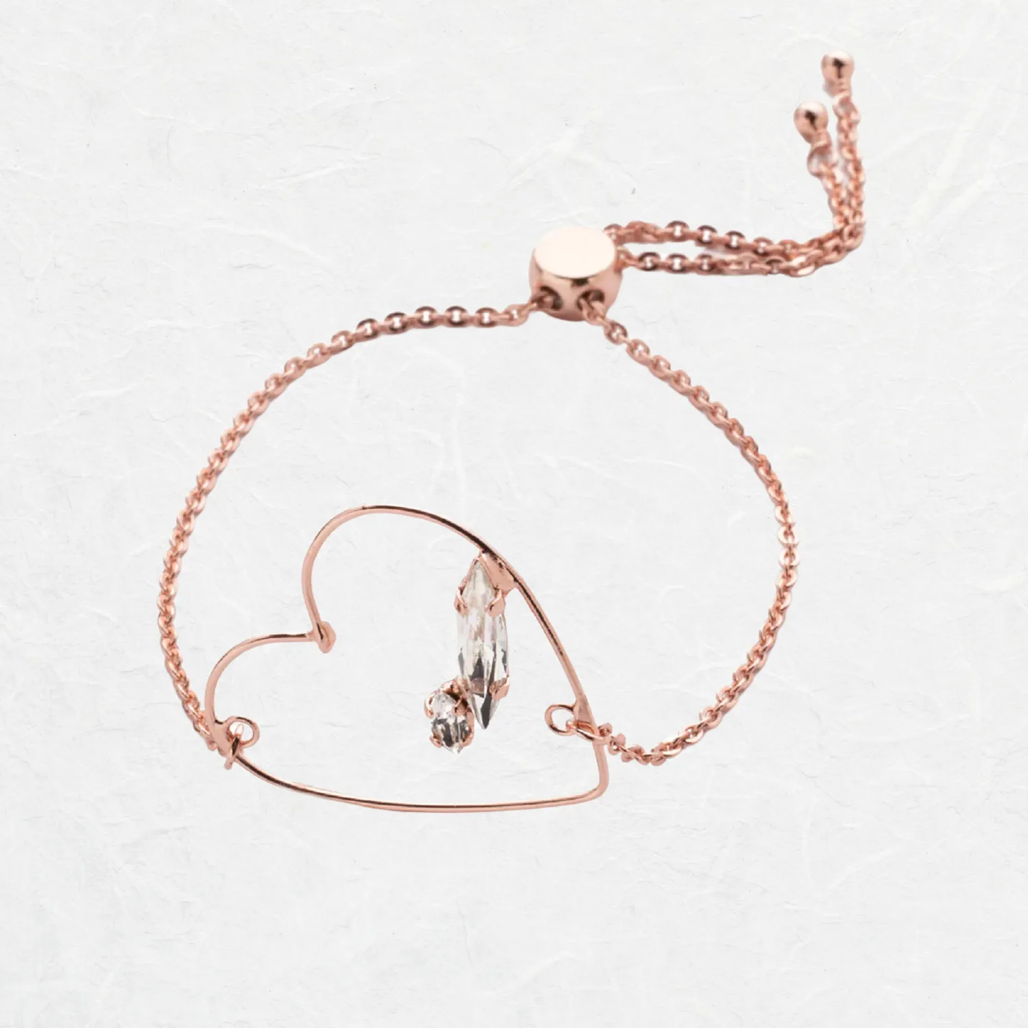 Rose Gold Heart Bracelet