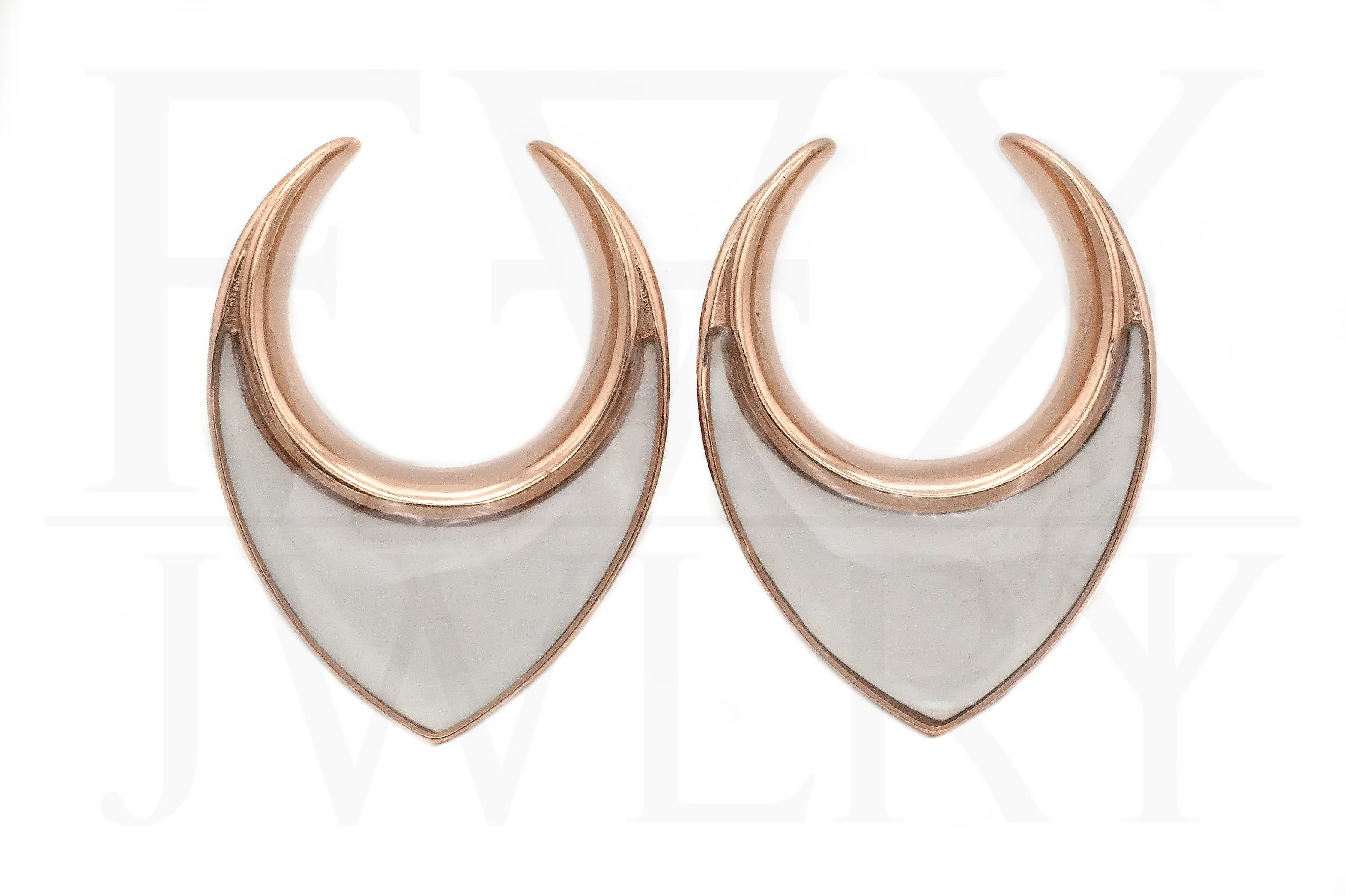 Rose Gold Pearl Ear Hangers all