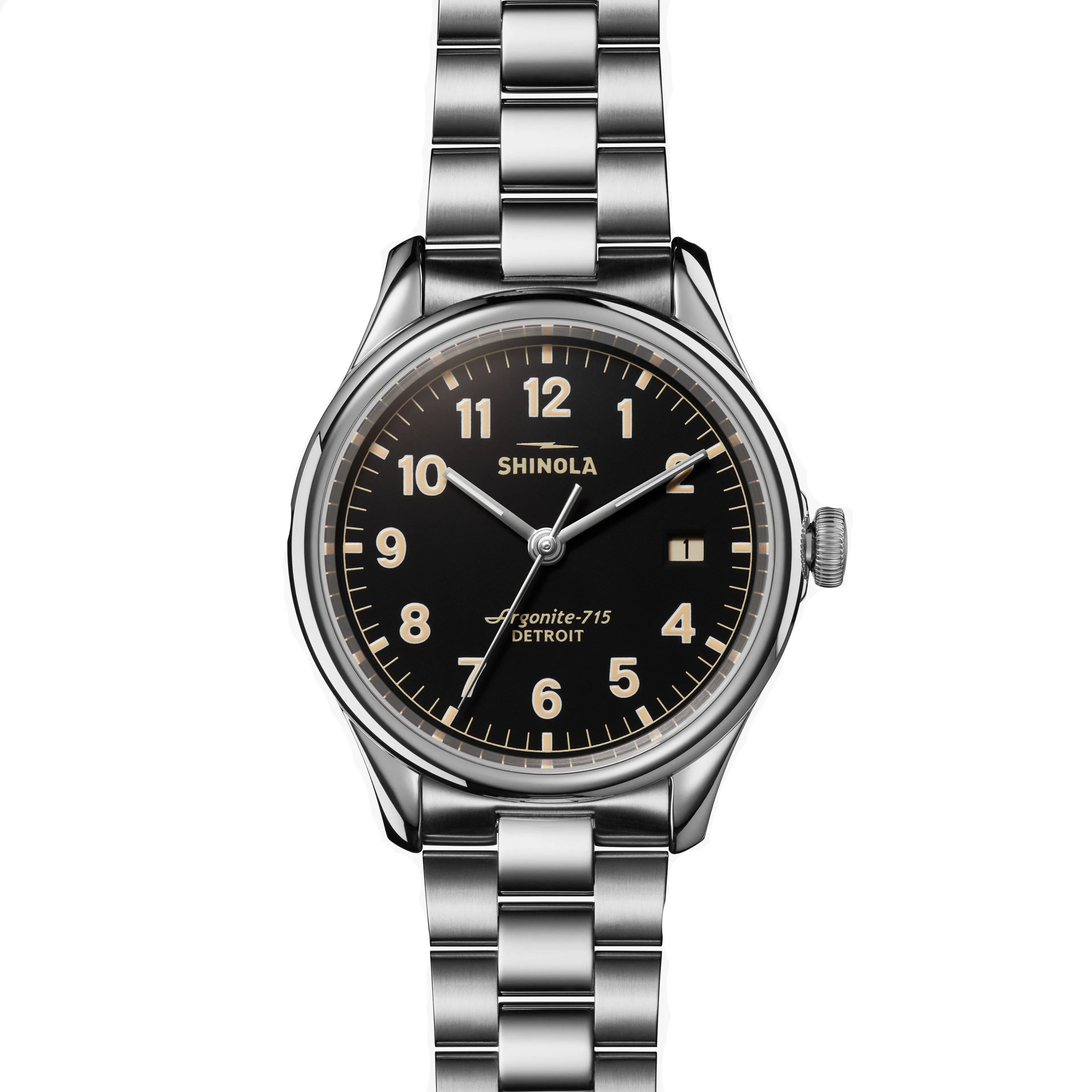 Shinola 38MM Vinton Black Dial Unisex Watch S0120141278